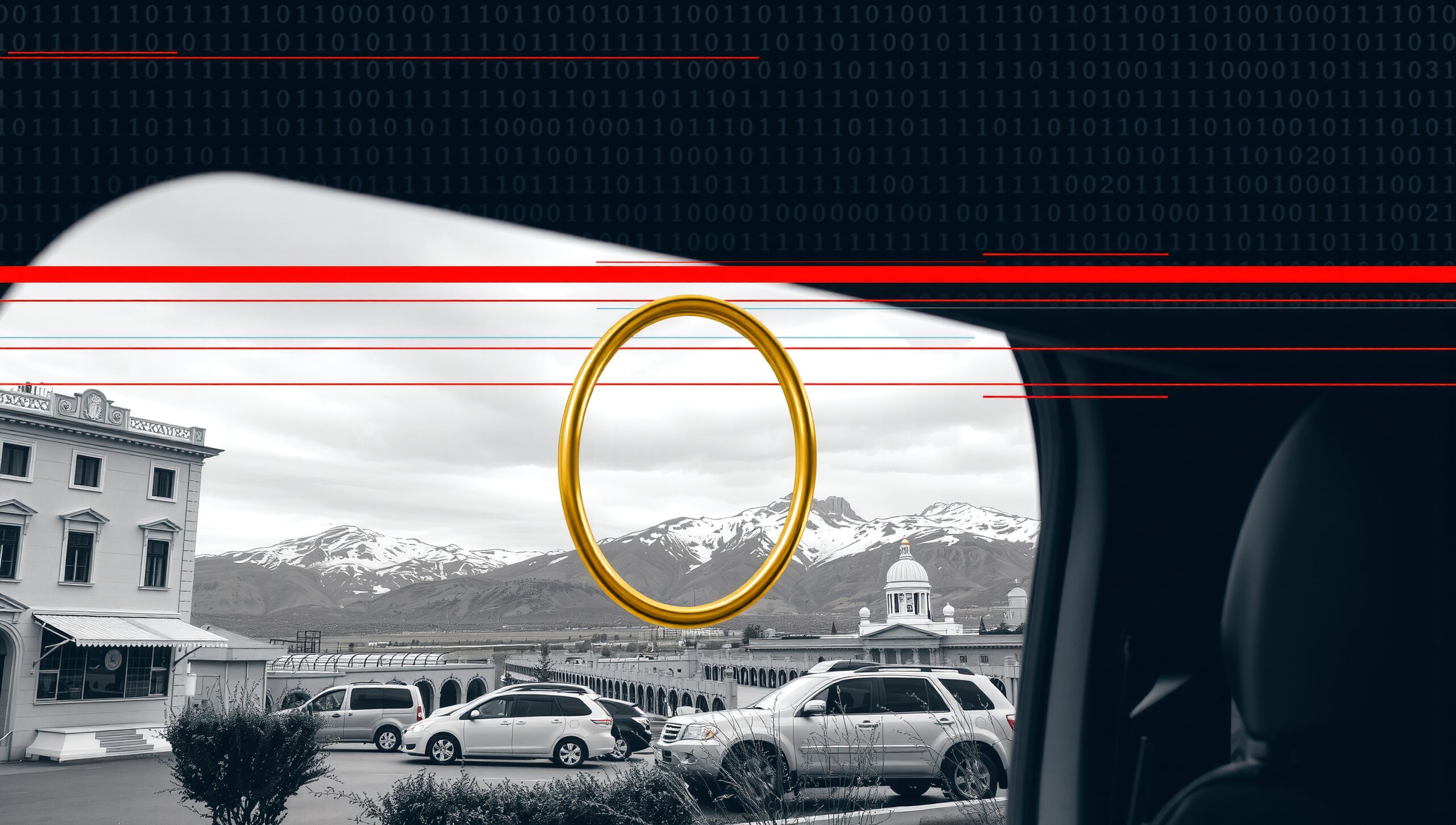 Surreal view from car window