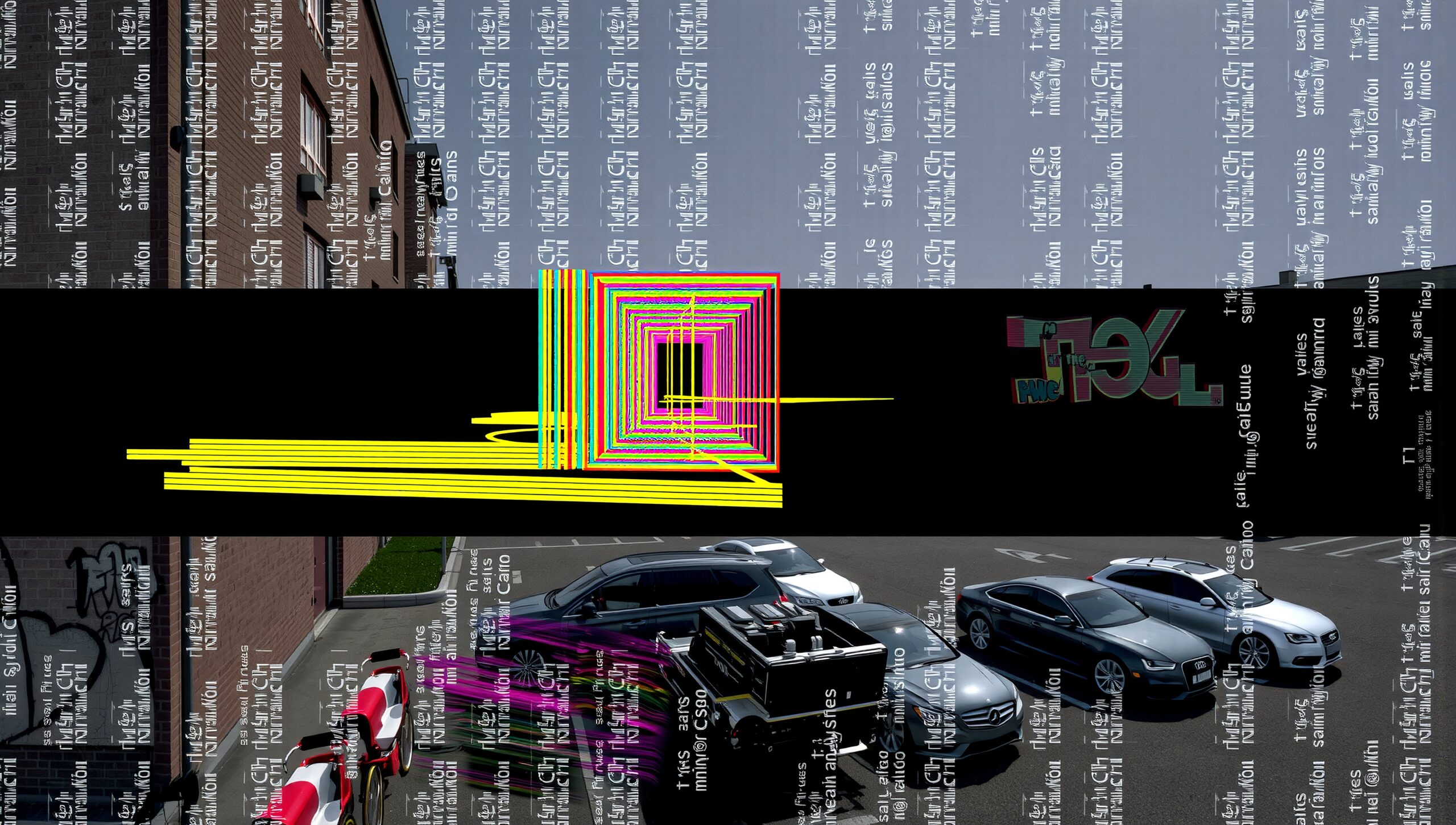Urban Digitally Manipulated Art Display