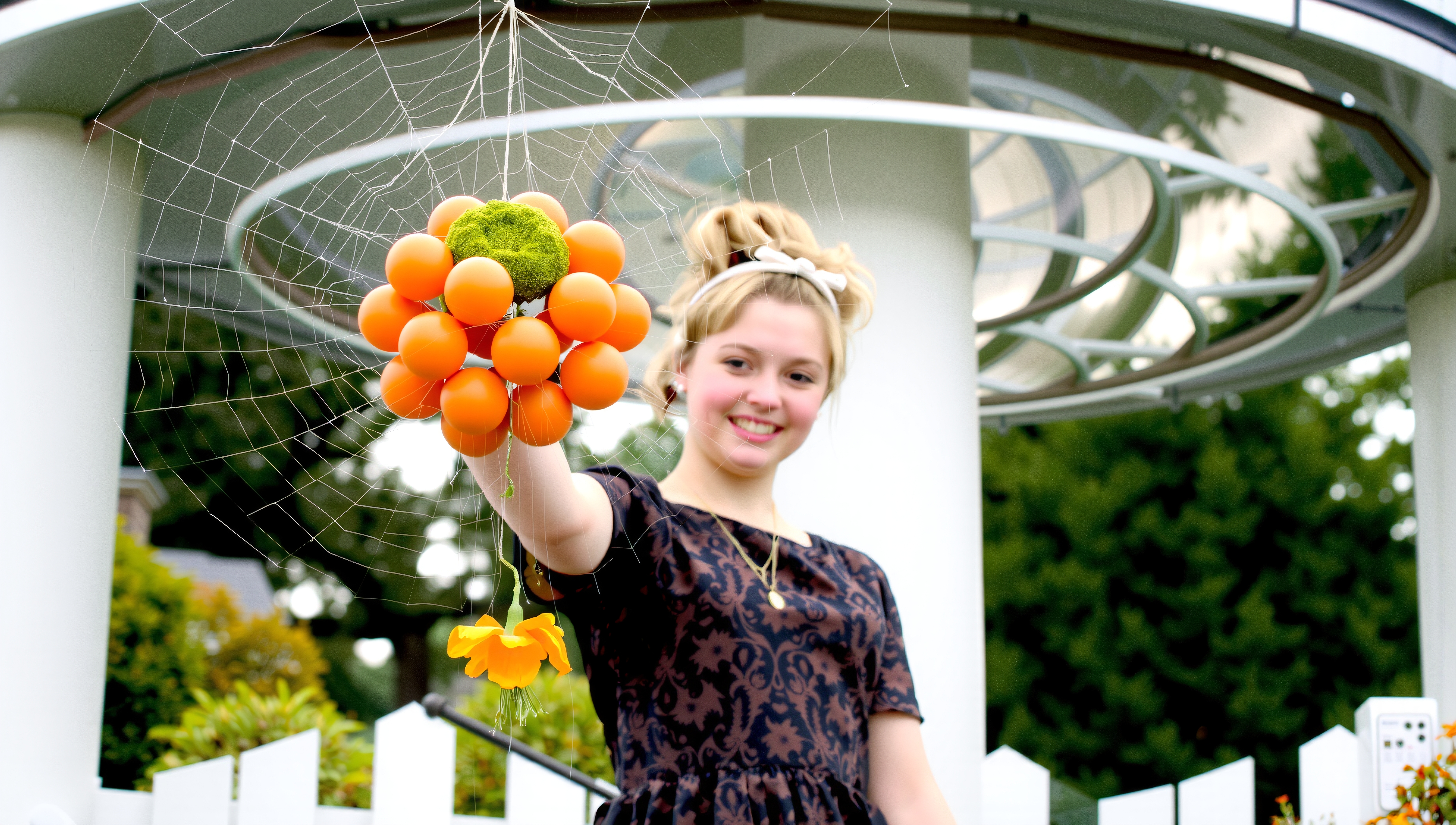 Creative Art with Orange Orbs