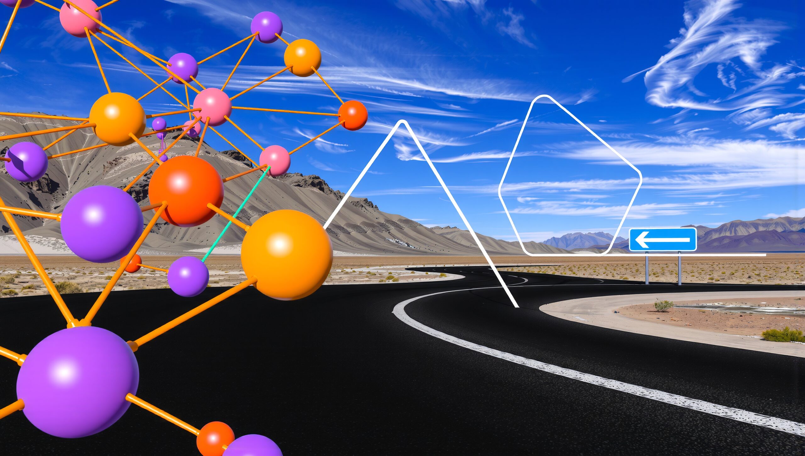 Abstract Meets Desert Road Journey