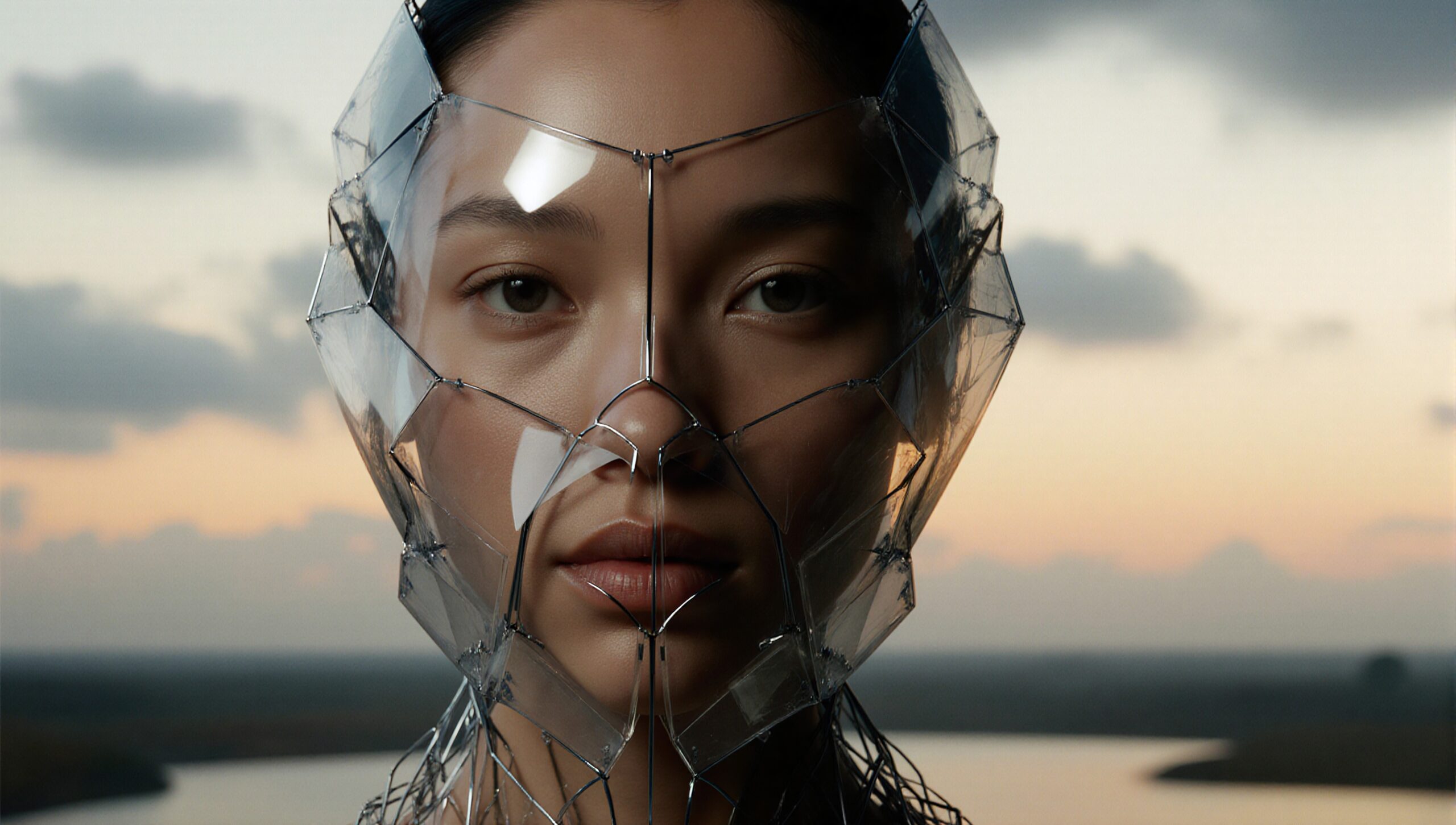 Futuristic Harmony Human and Nature