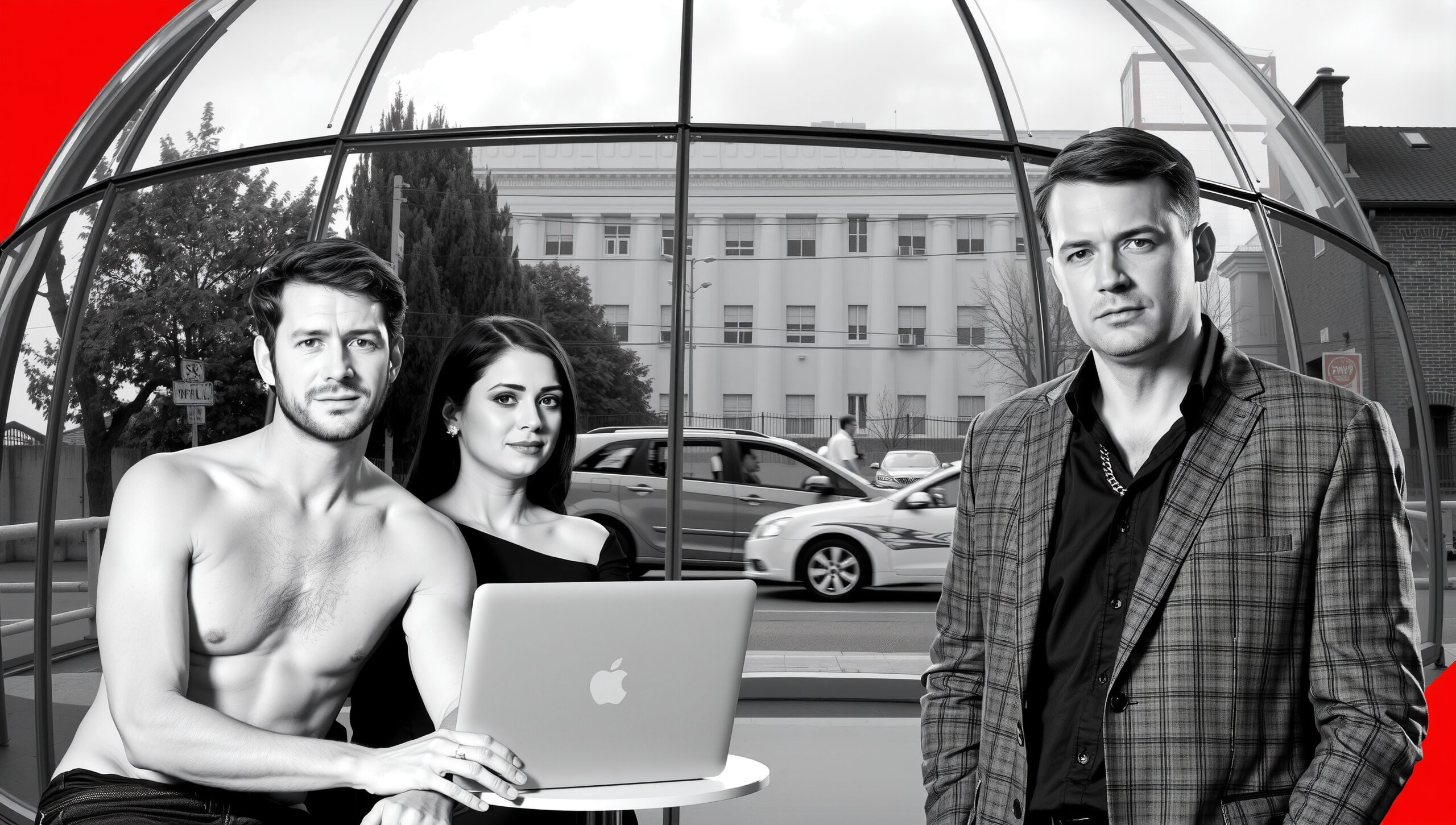 Urban Trio with Laptop Focus