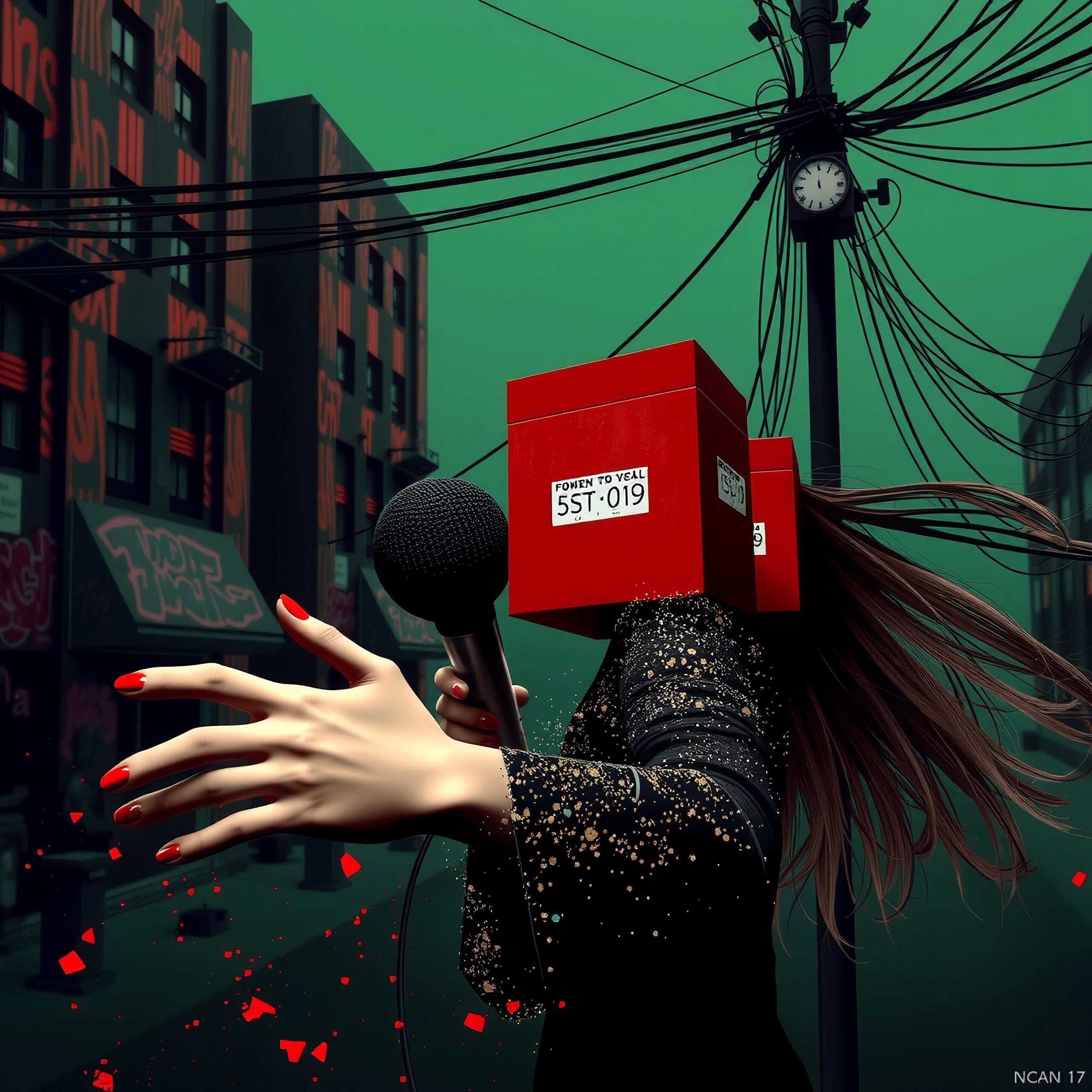 Urban Interviewer With Red Box