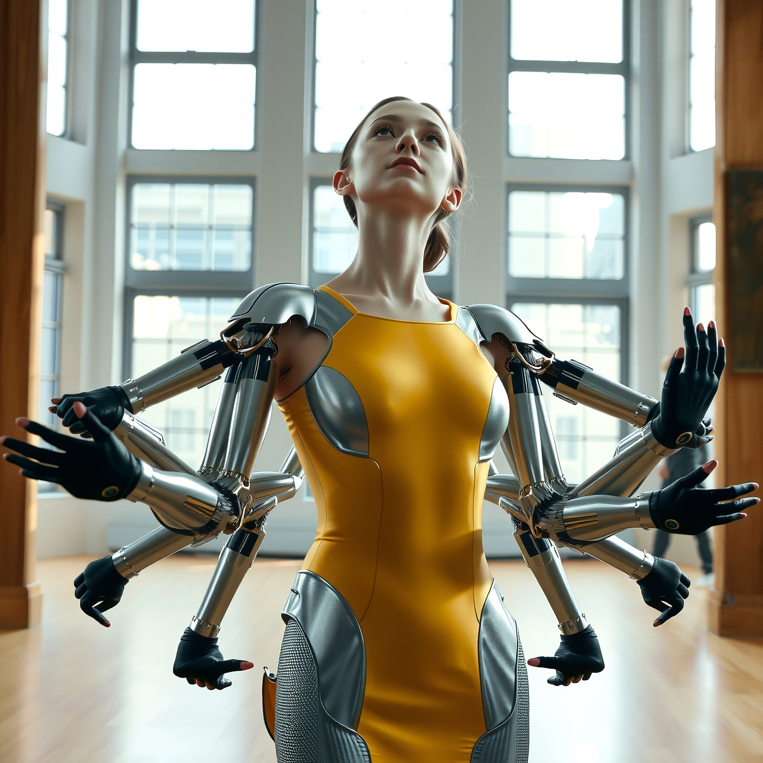 Futuristic Augmentation in Bright Room