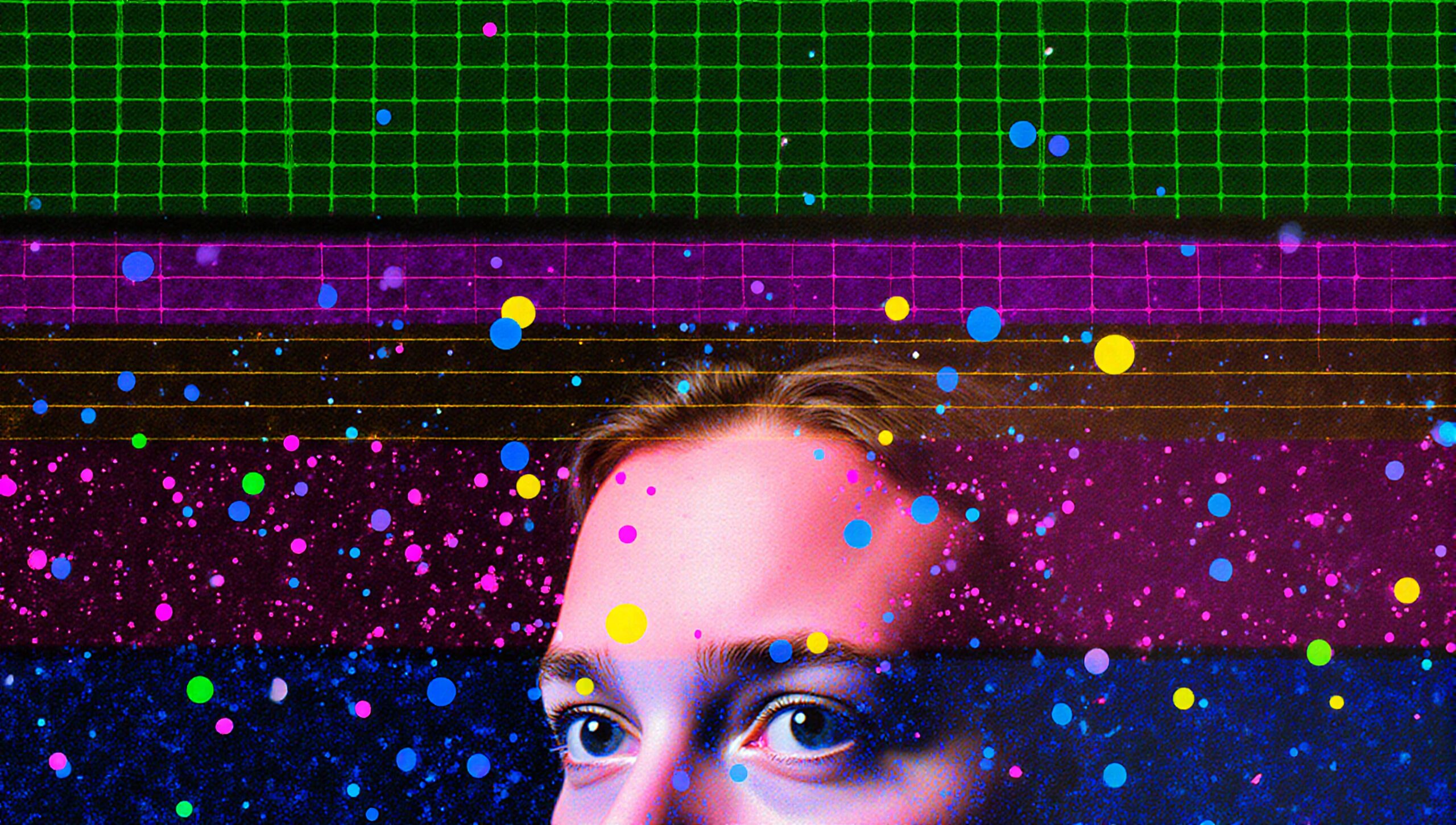 Vibrant Geometric Cosmic Portrait