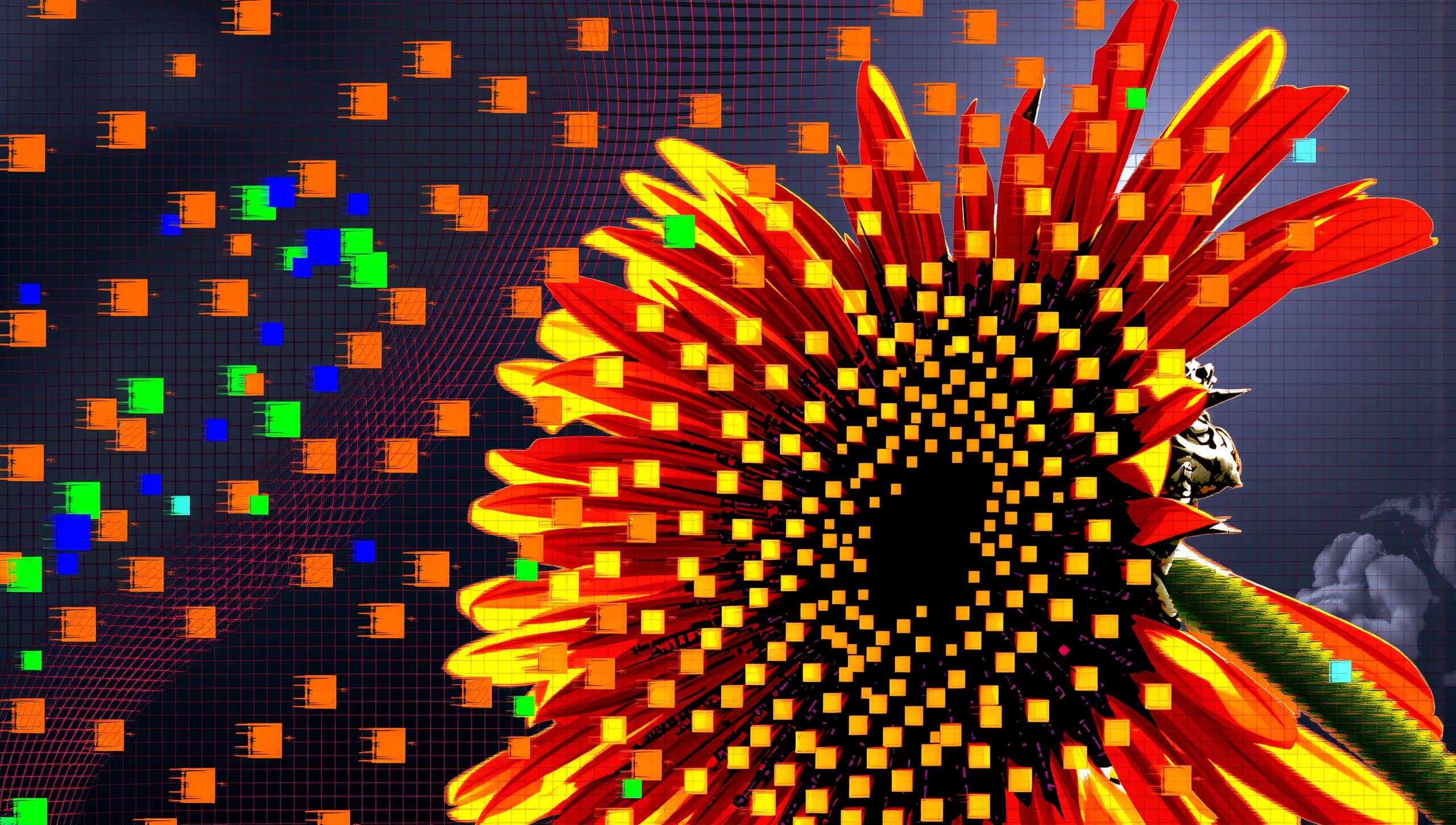 Vivid Fusion of Nature and Technology