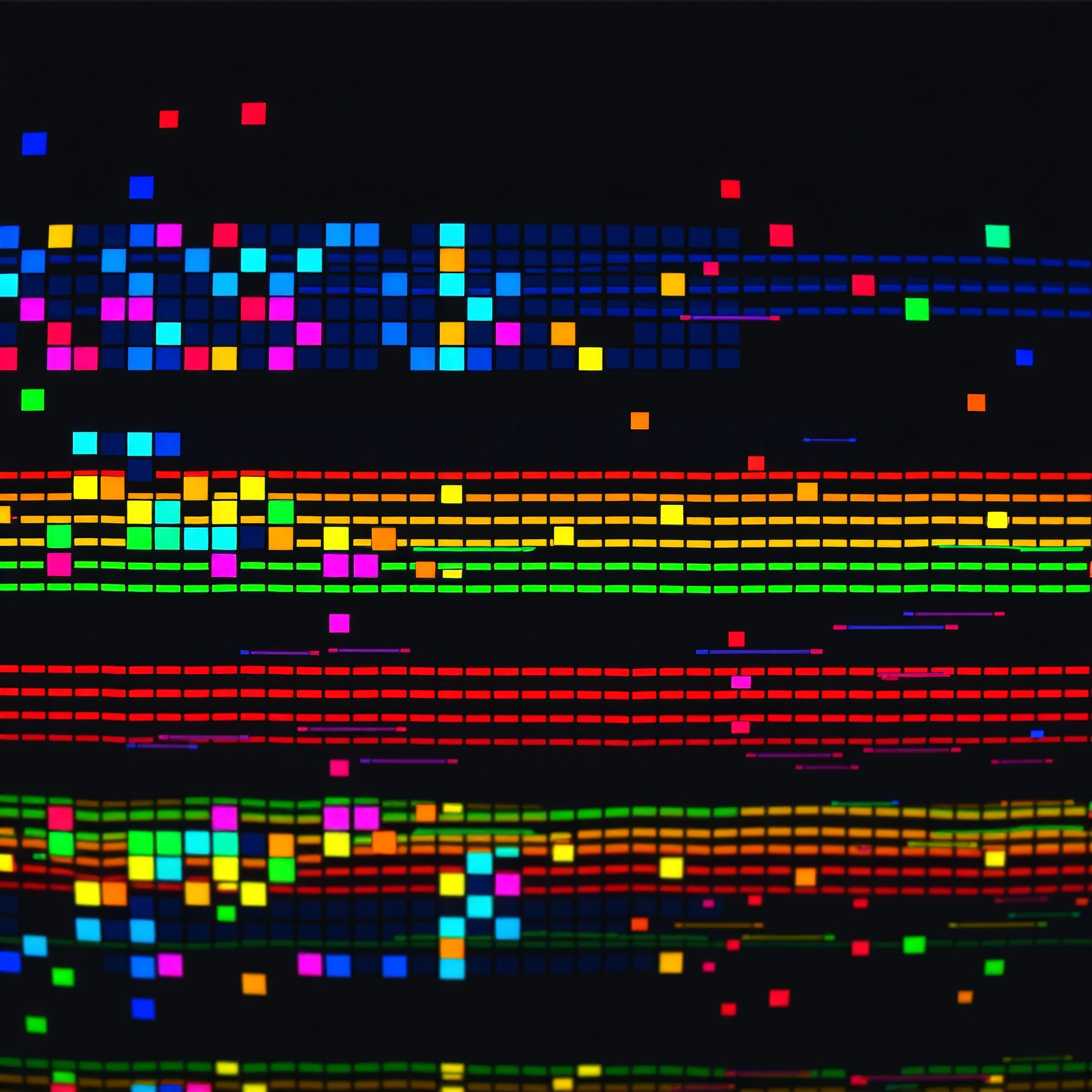 Vibrant Digital Data Visualization