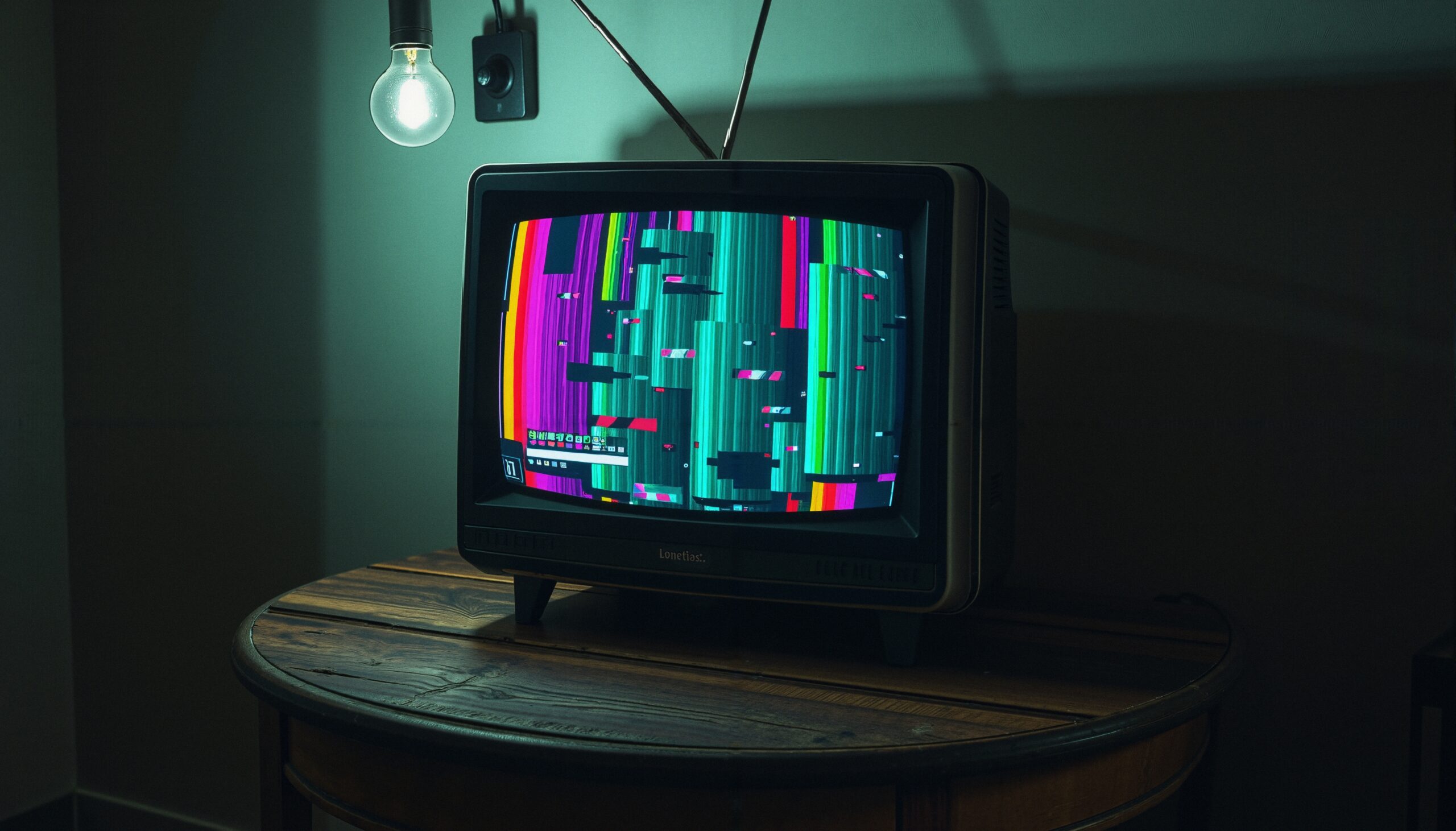 Retro Television with Color Distortion