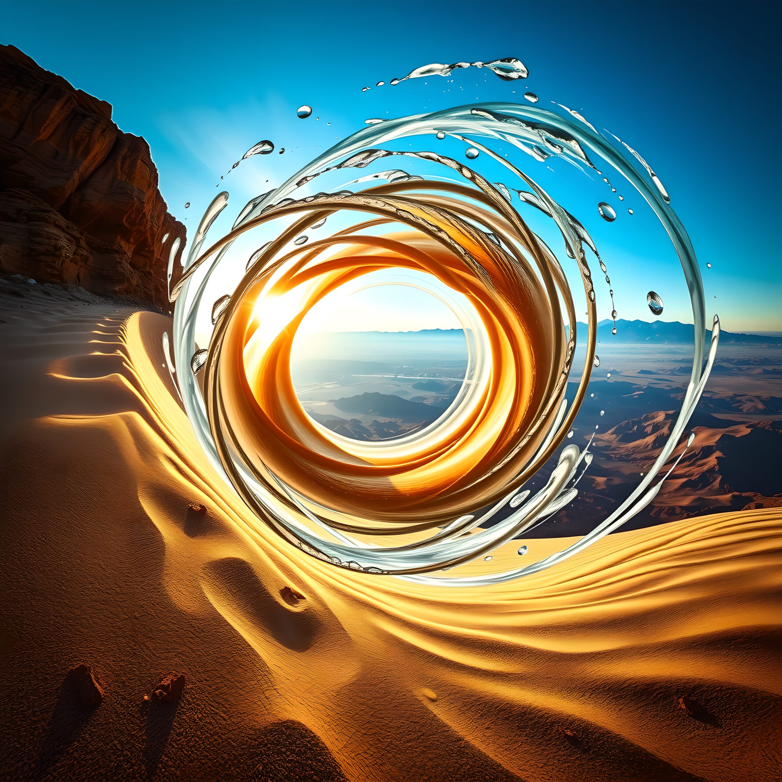 Desert Vortex Captivates Scenic Landscape