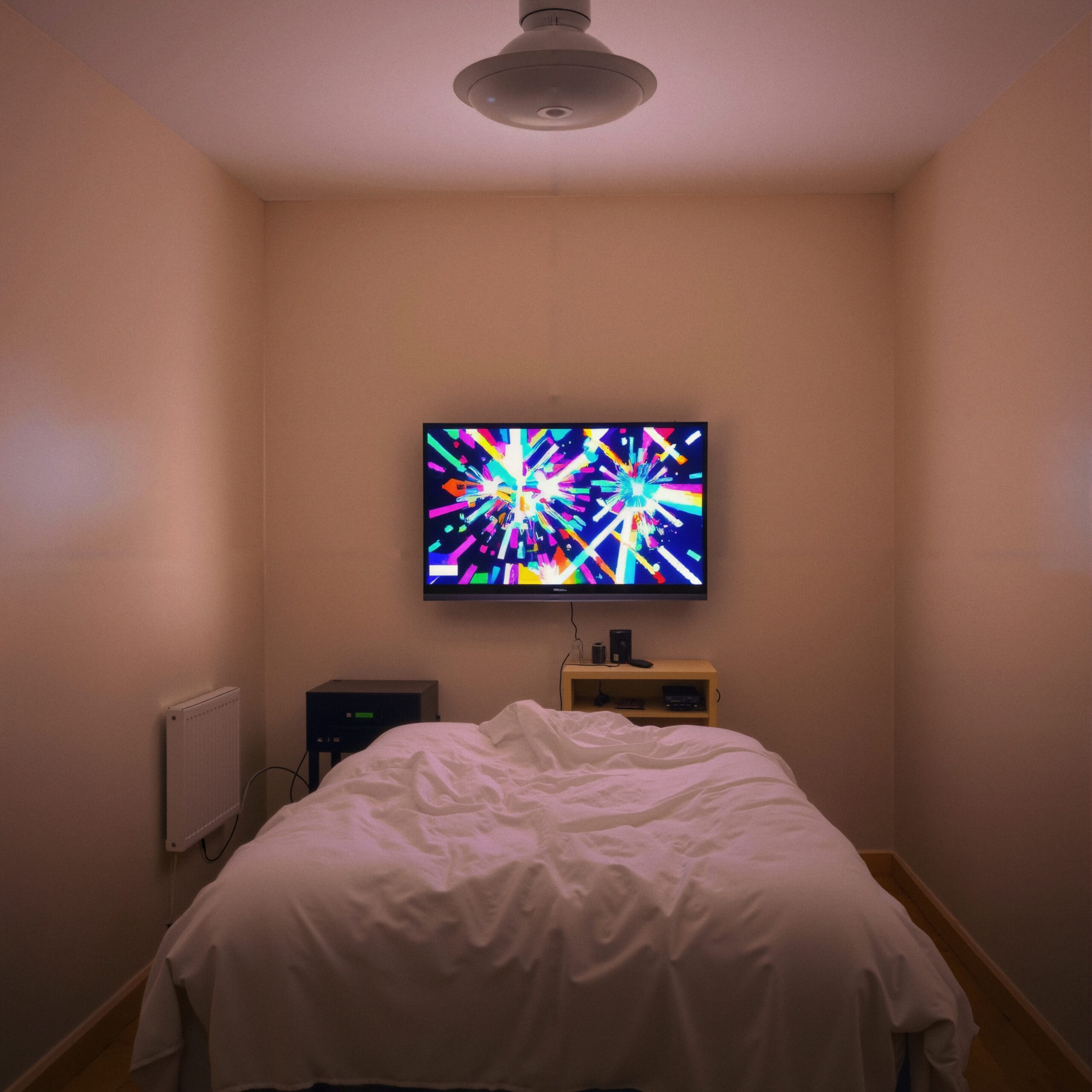 Vibrant Bedroom Entertainment Setup
