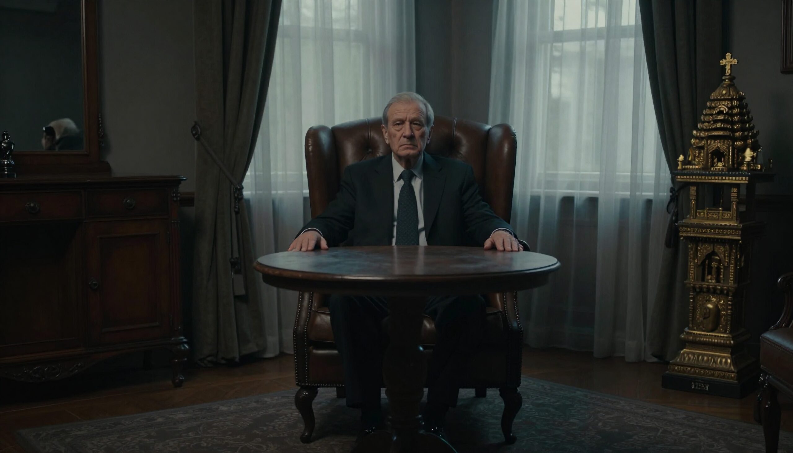 Elderly Man in Formal Setting