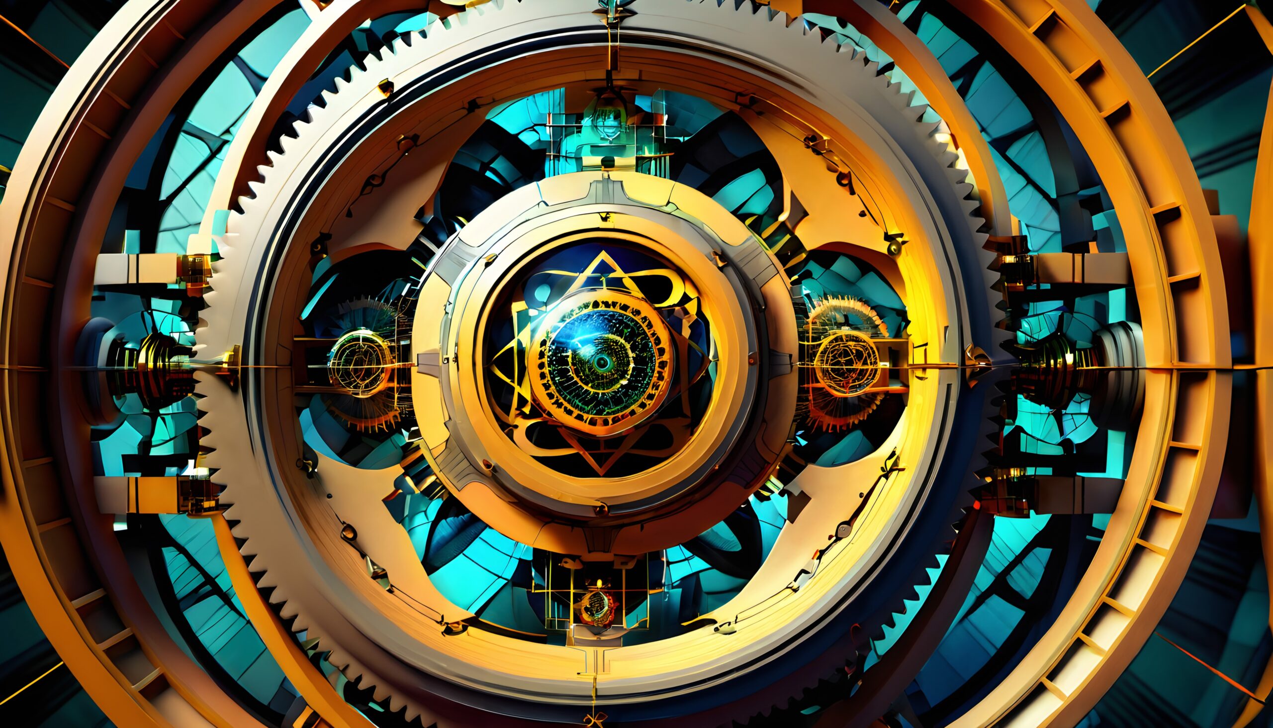 Futuristic Geared Portal Mechanism