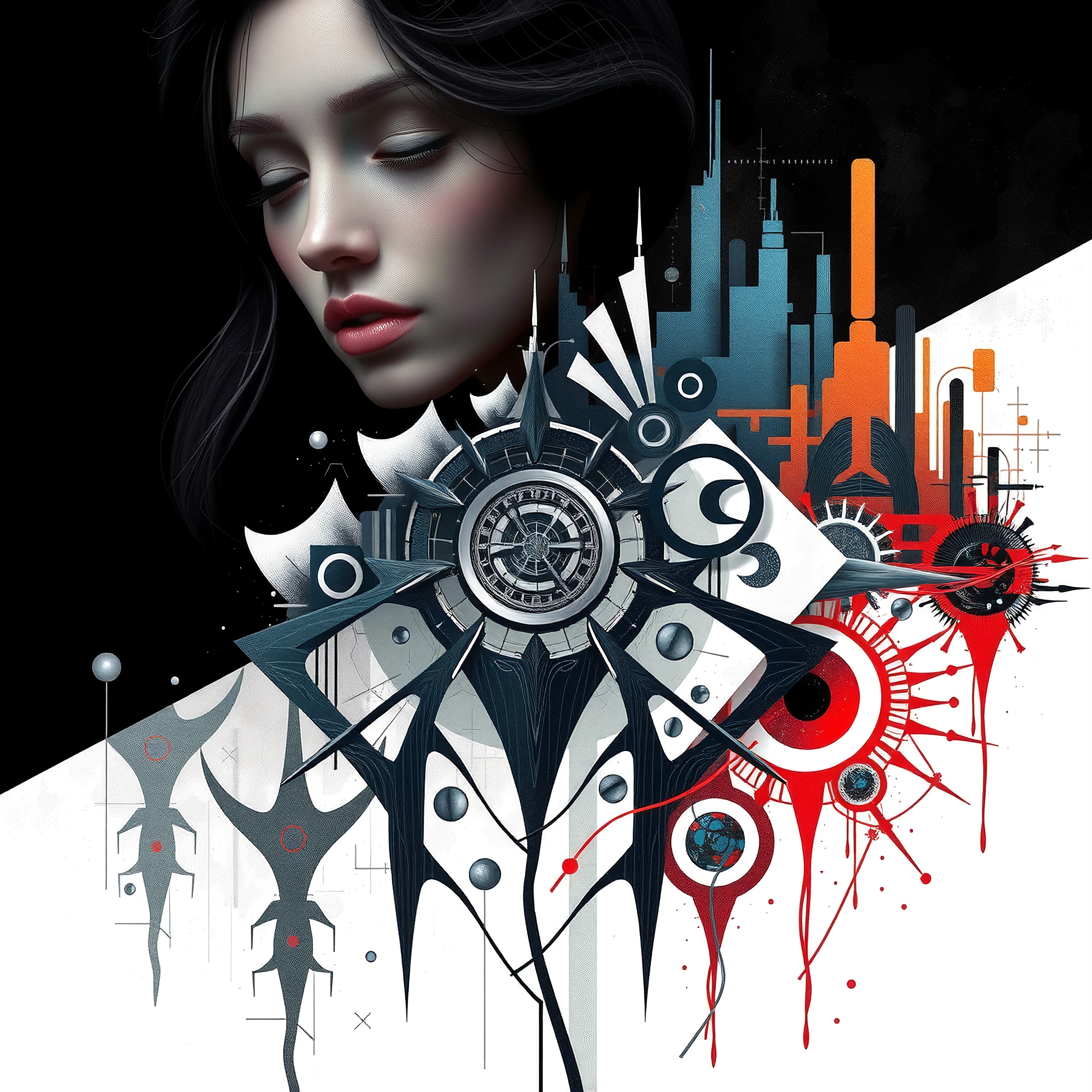 Abstract Urban Lady’s Dreamscape