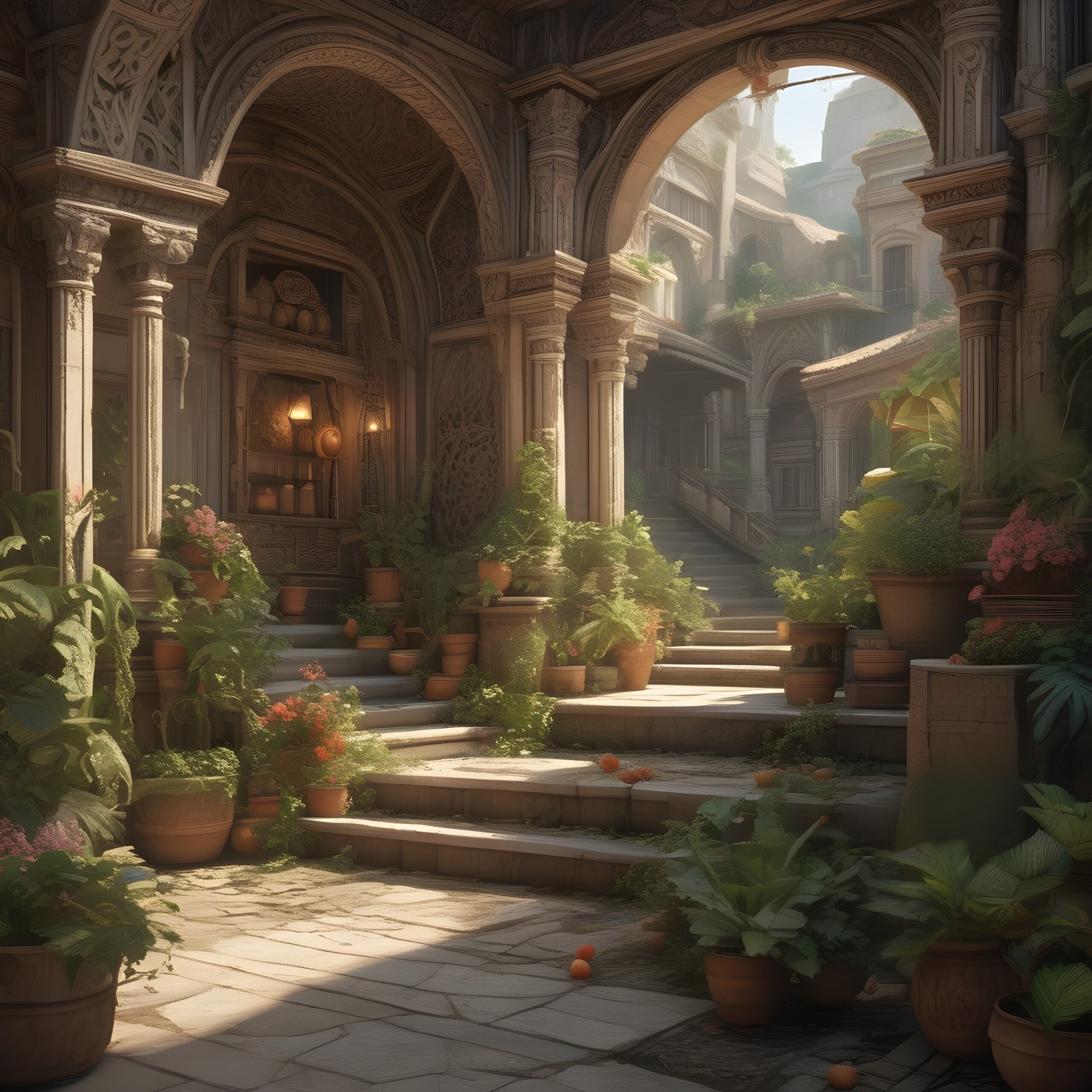 Mystical Courtyard Nature’s Embrace