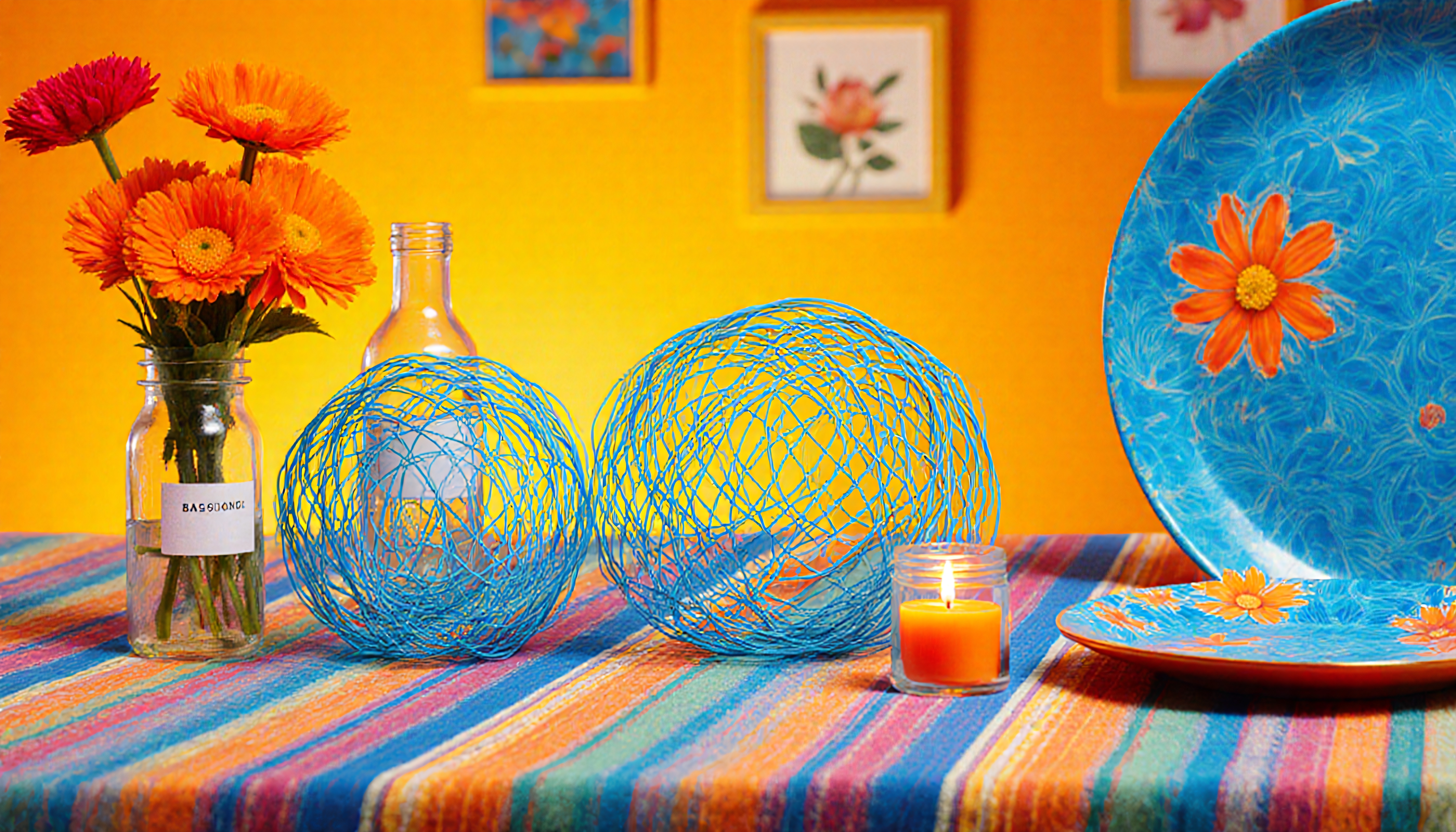 Colorful Still Life with Flowers
