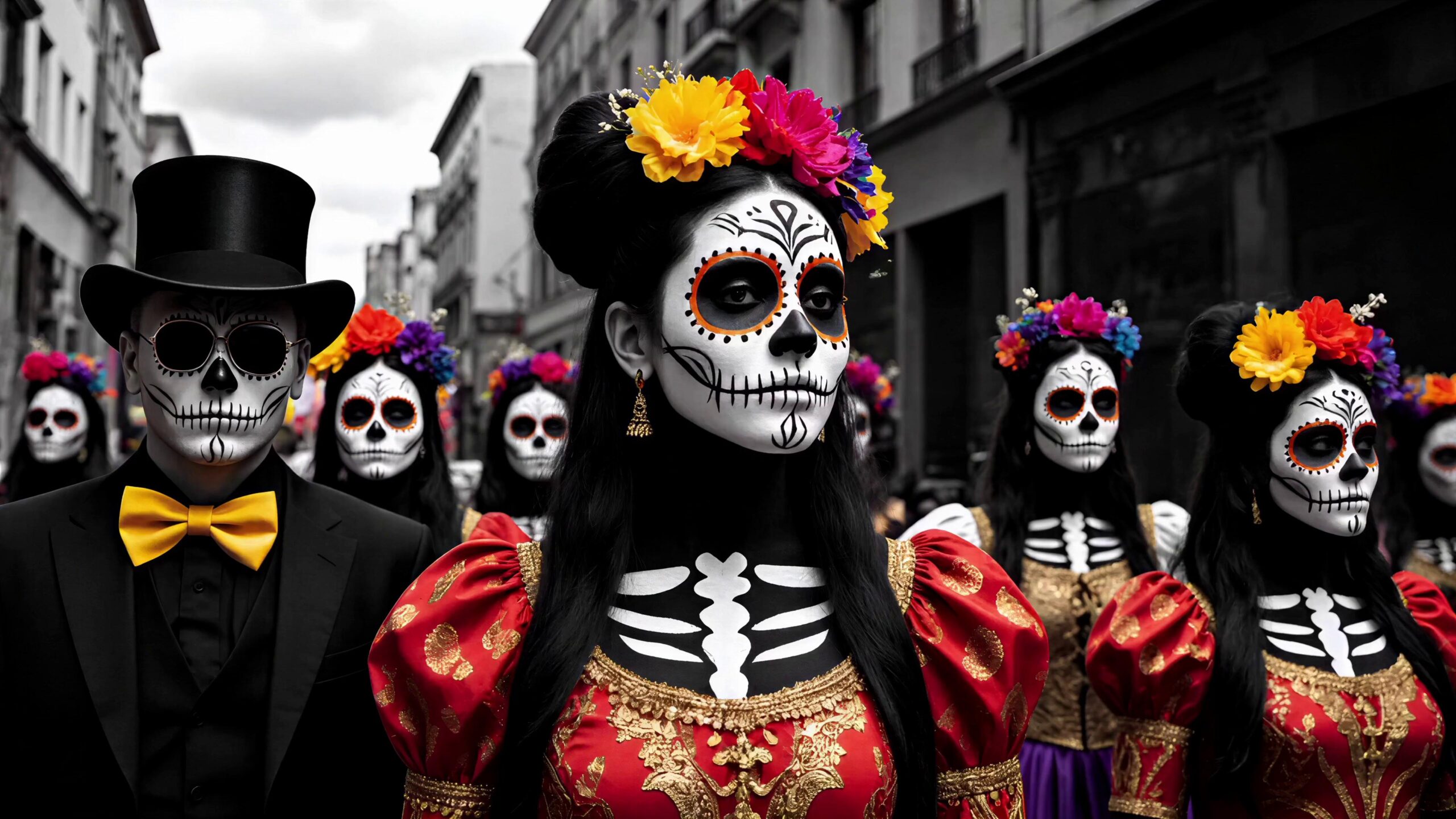 Sugar Skull Parade Celebration 4K Video