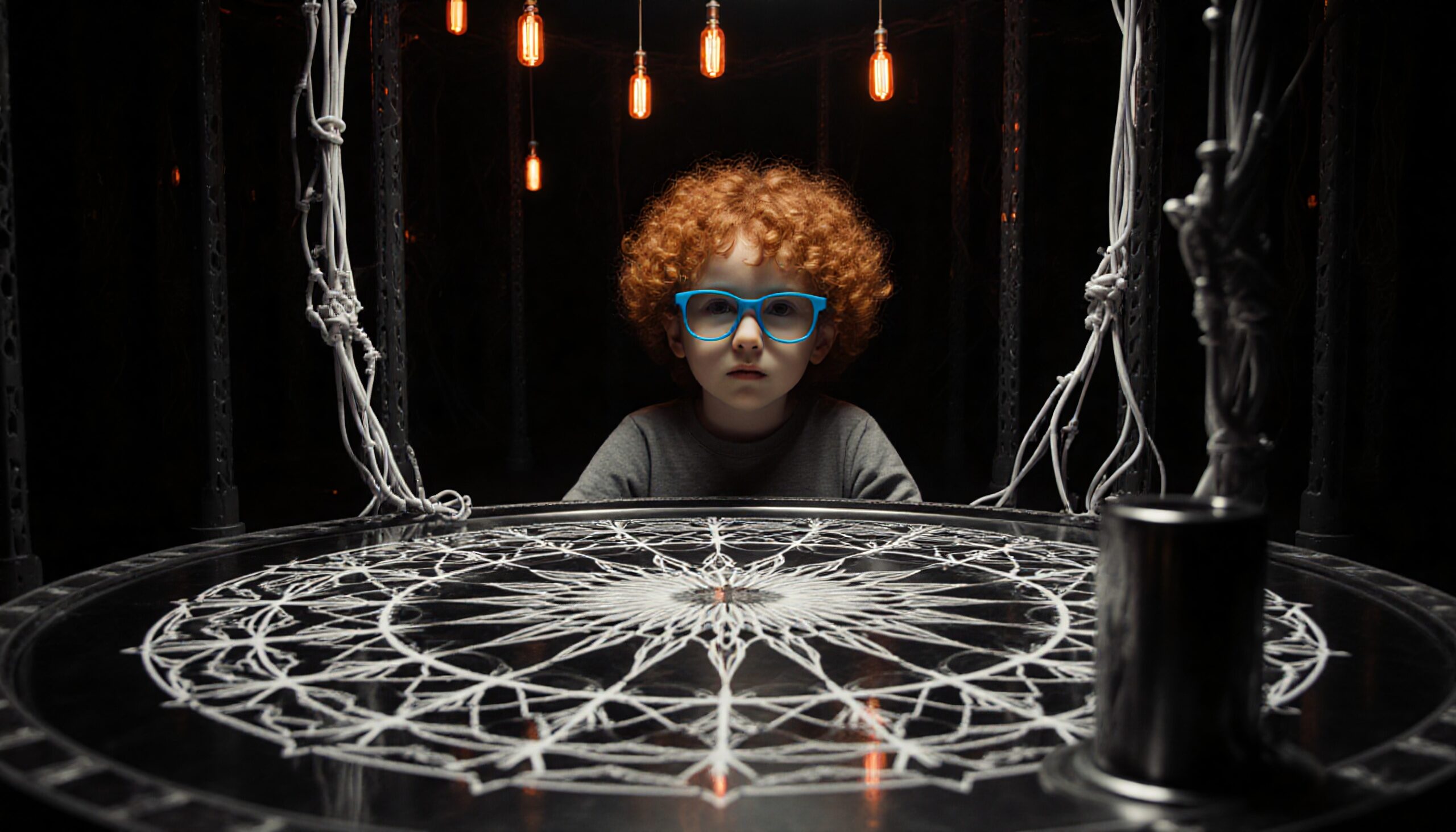 Curious Child at a Mystical Table