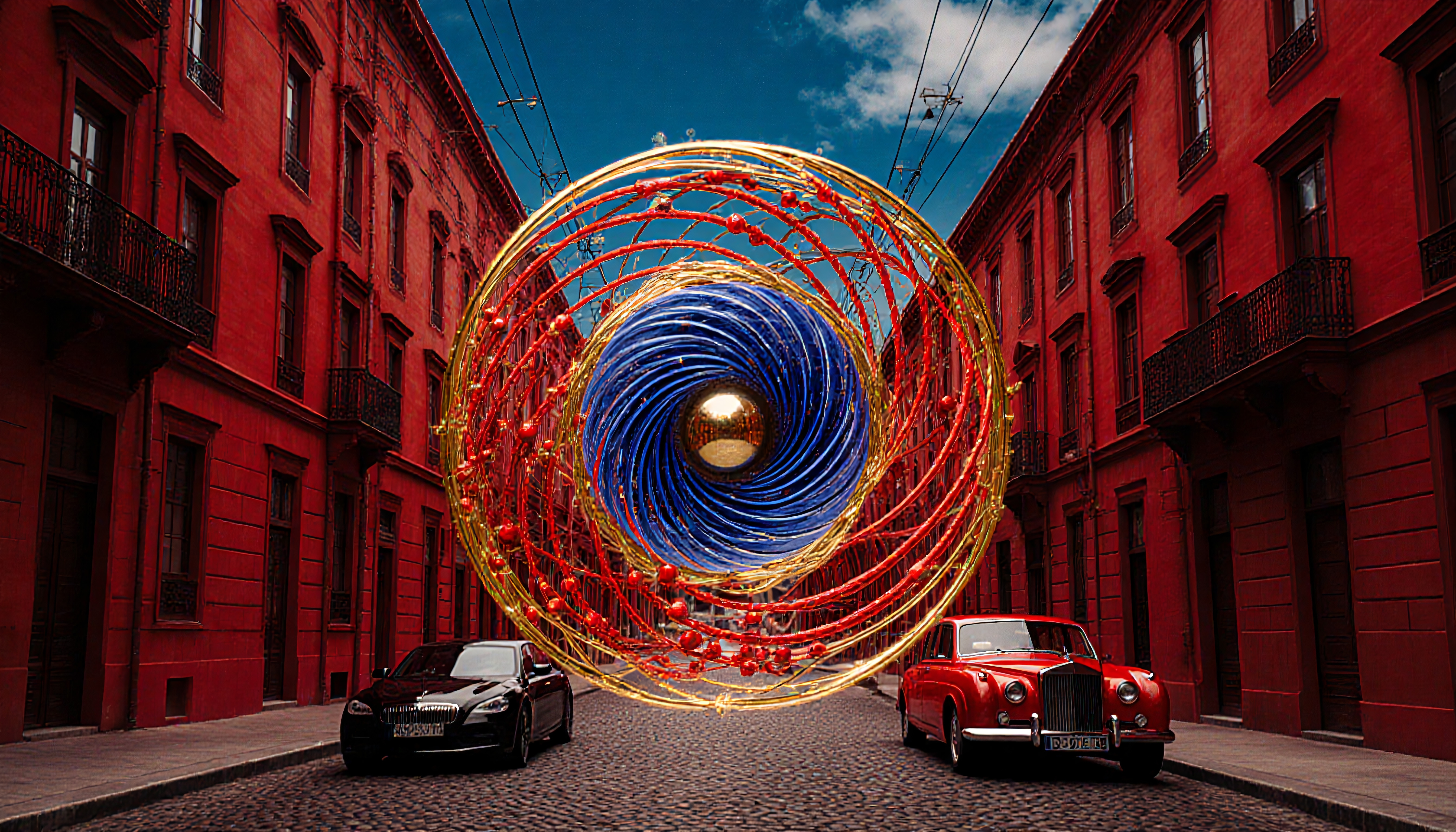 Vibrant Vortex in Urban Landscape