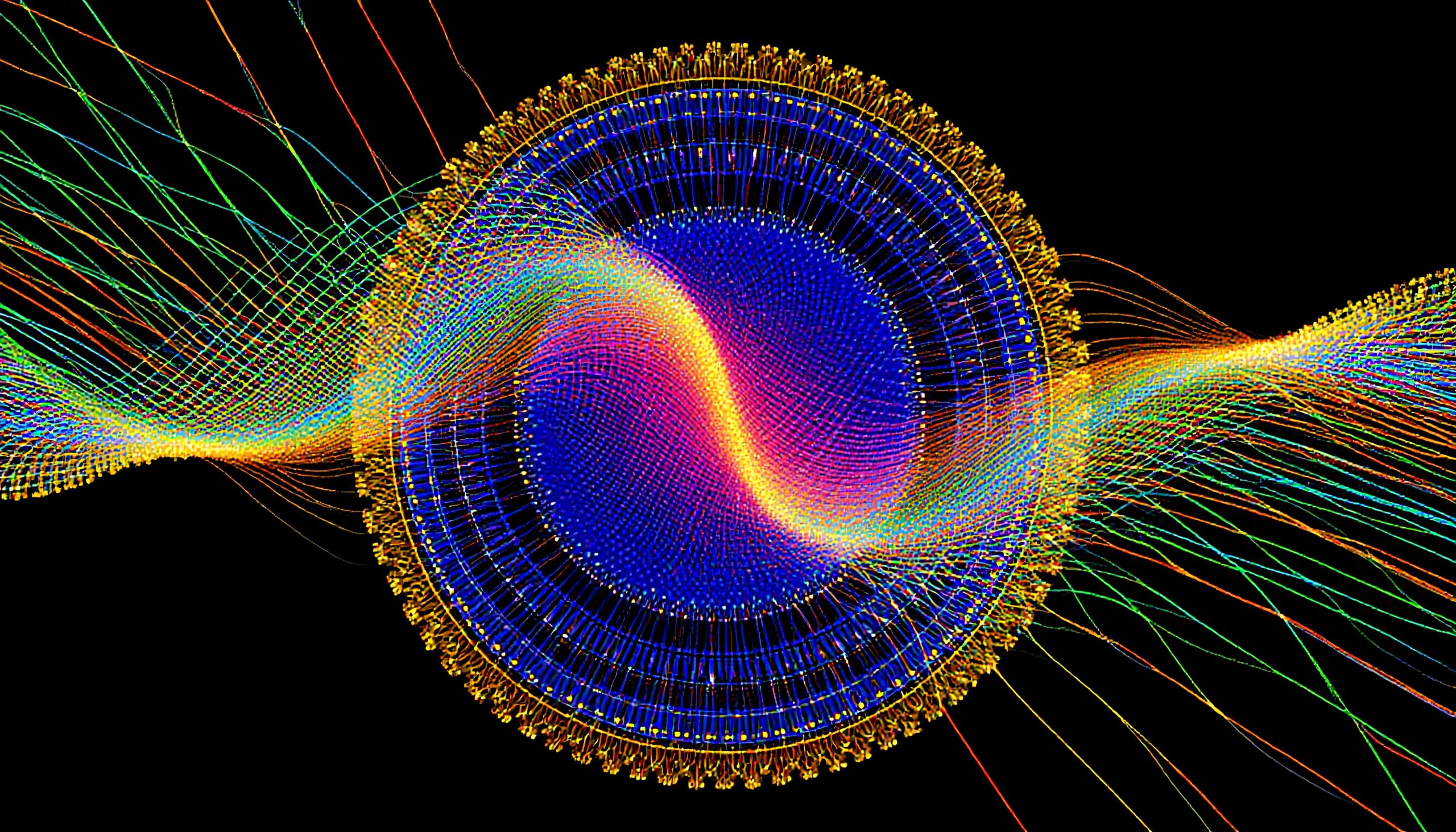 Colorful Cosmic Energy Swirl