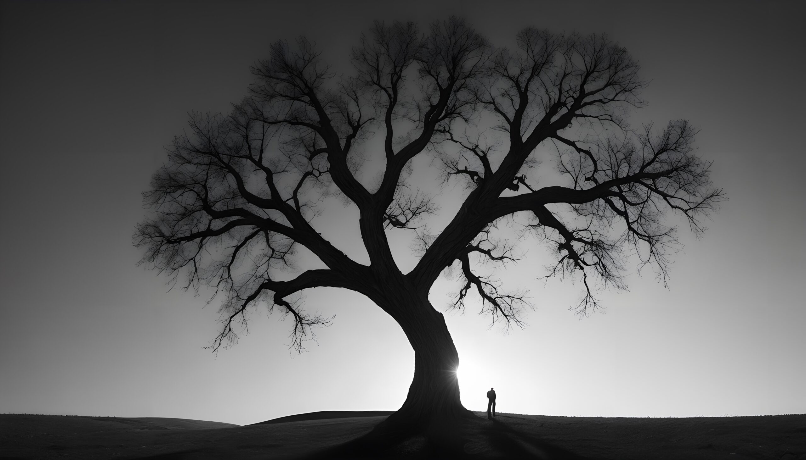Majestic Tree Silhouette at Twilight