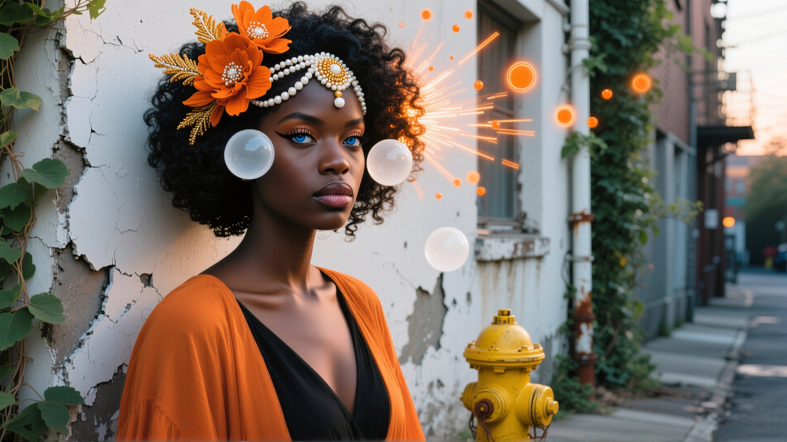 Floral Elegance in Urban Street