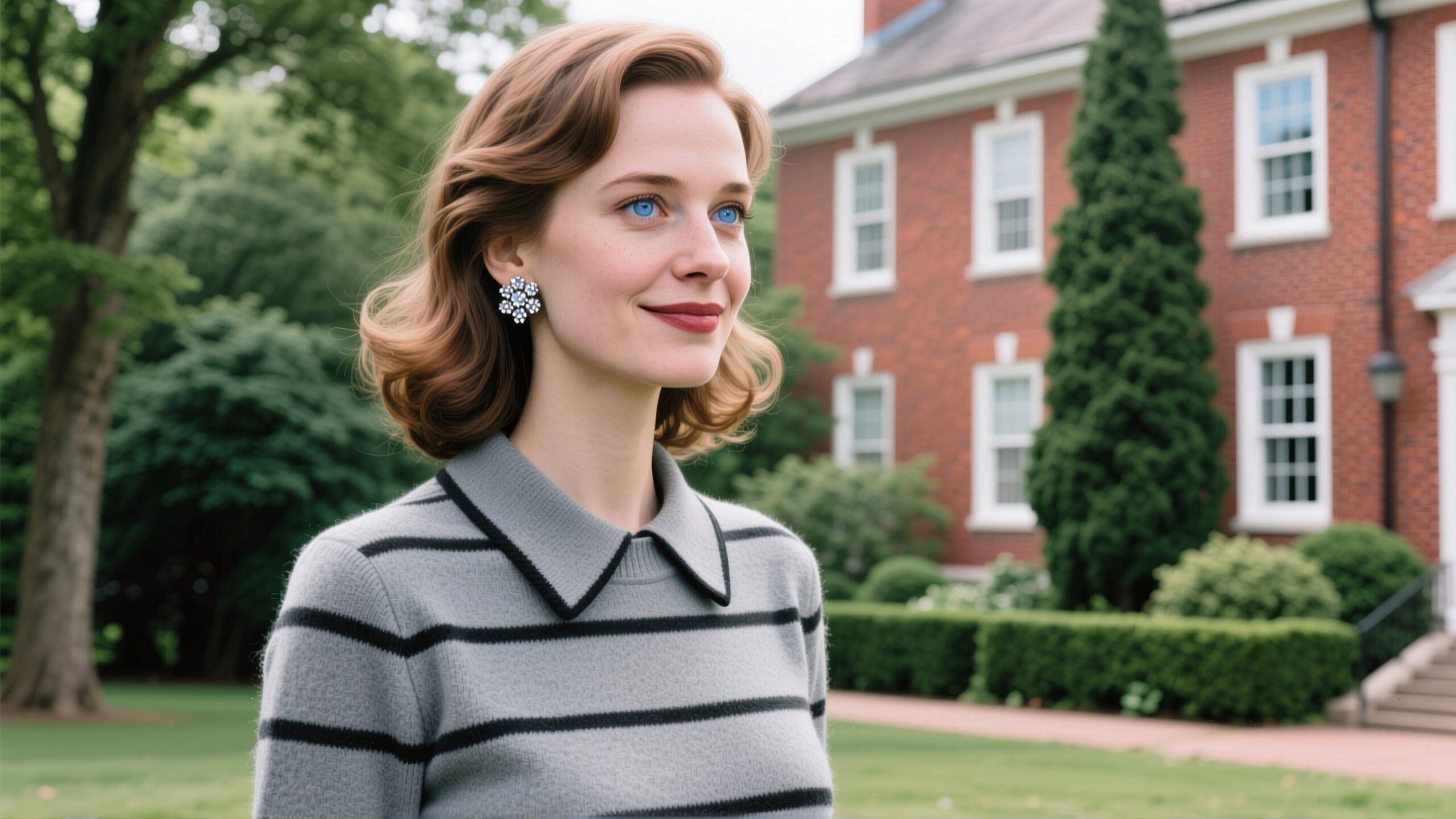 Elegant Woman in Classic Setting