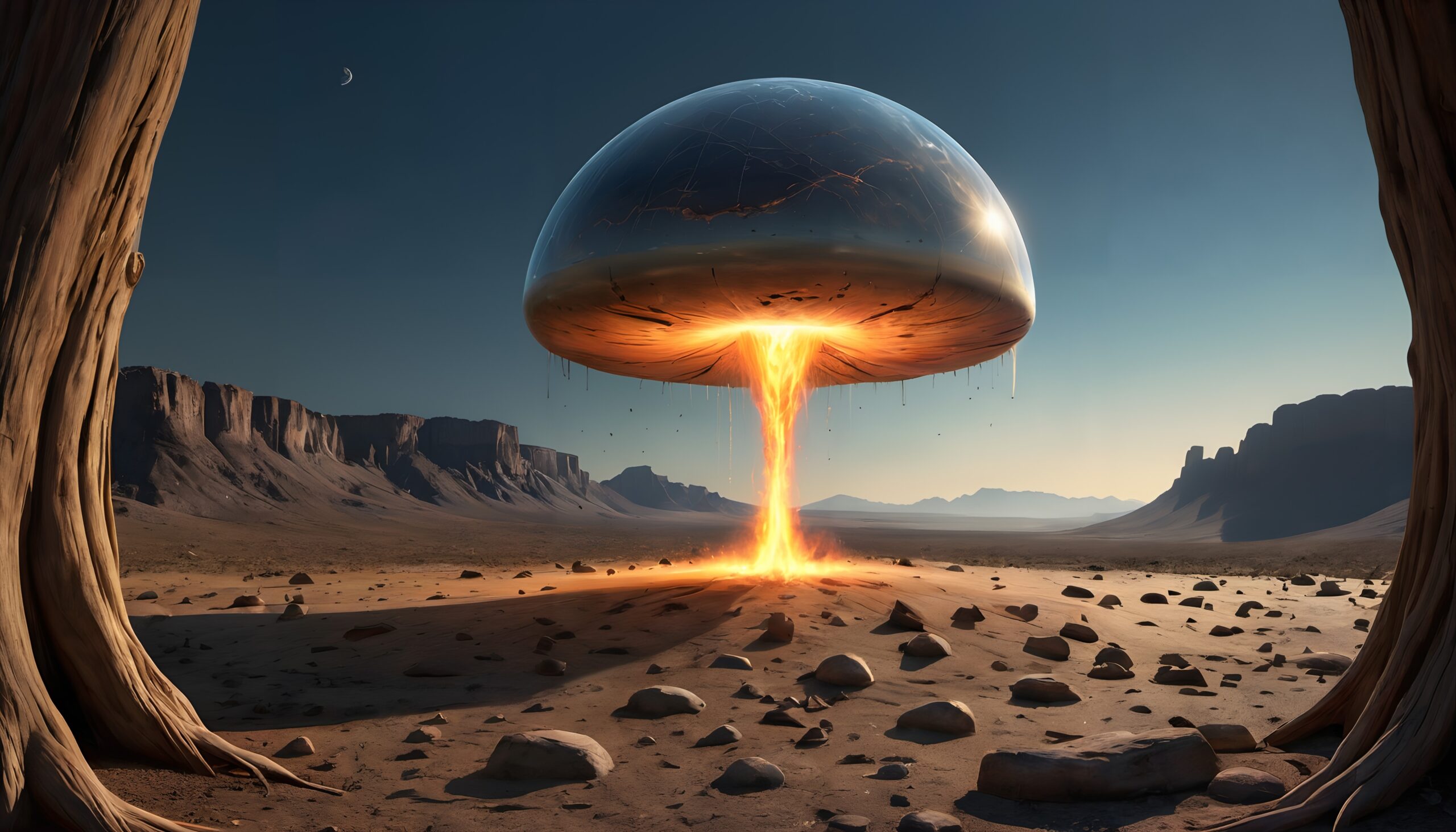 Dome Hovering Over Desert Sands