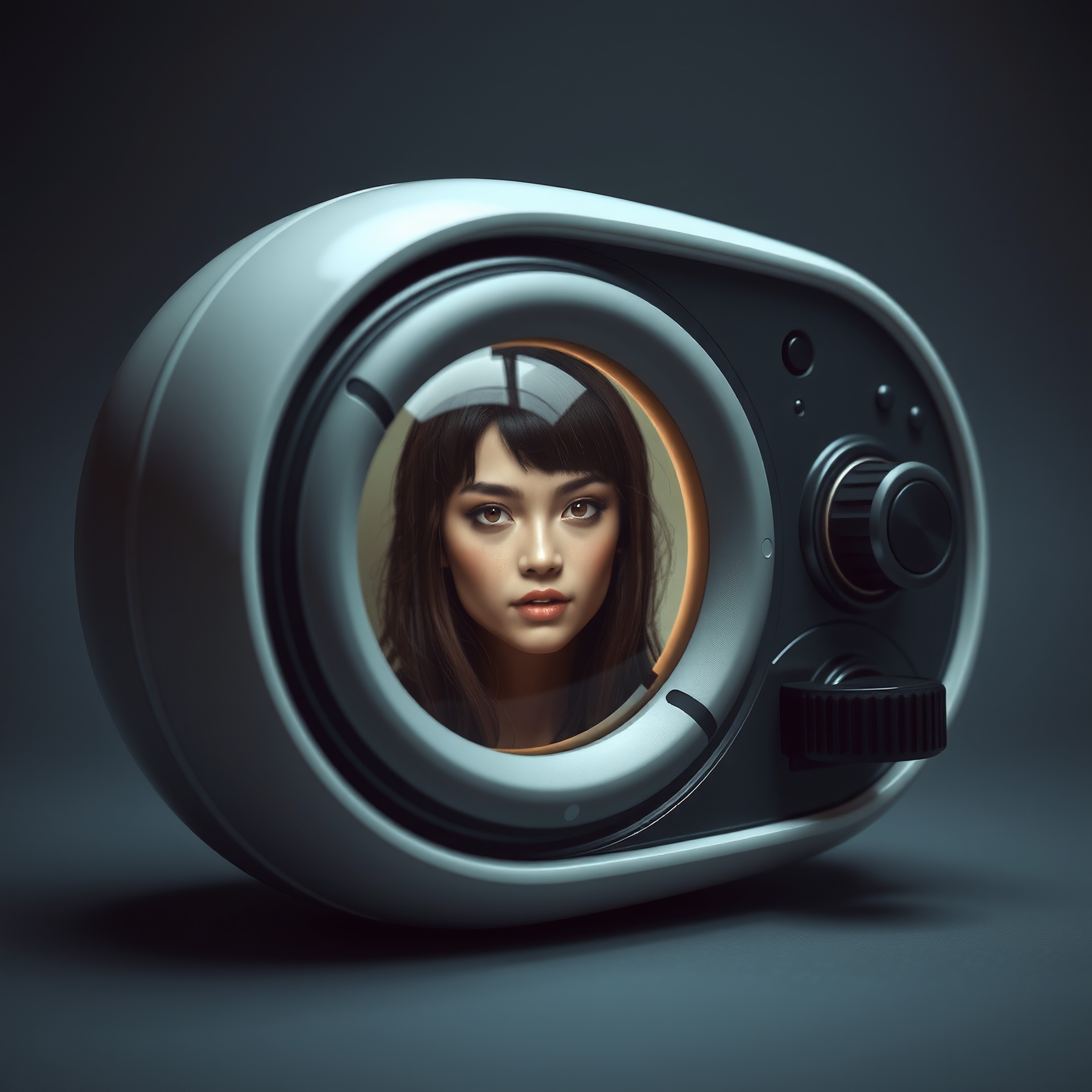 Mystical Portrait in Futuristic Frame