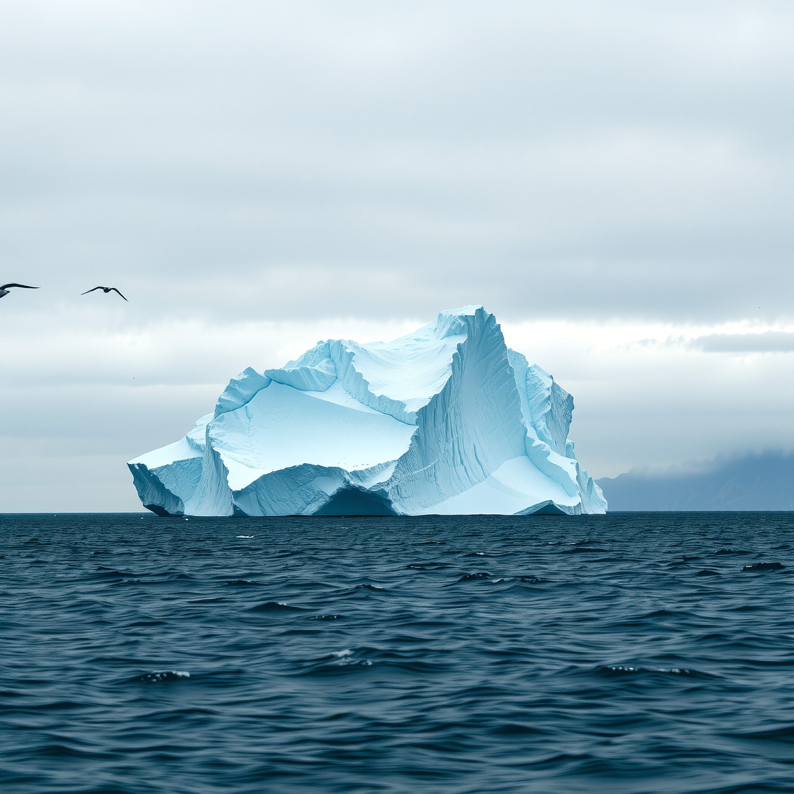 Majestic Iceberg in Open Ocean