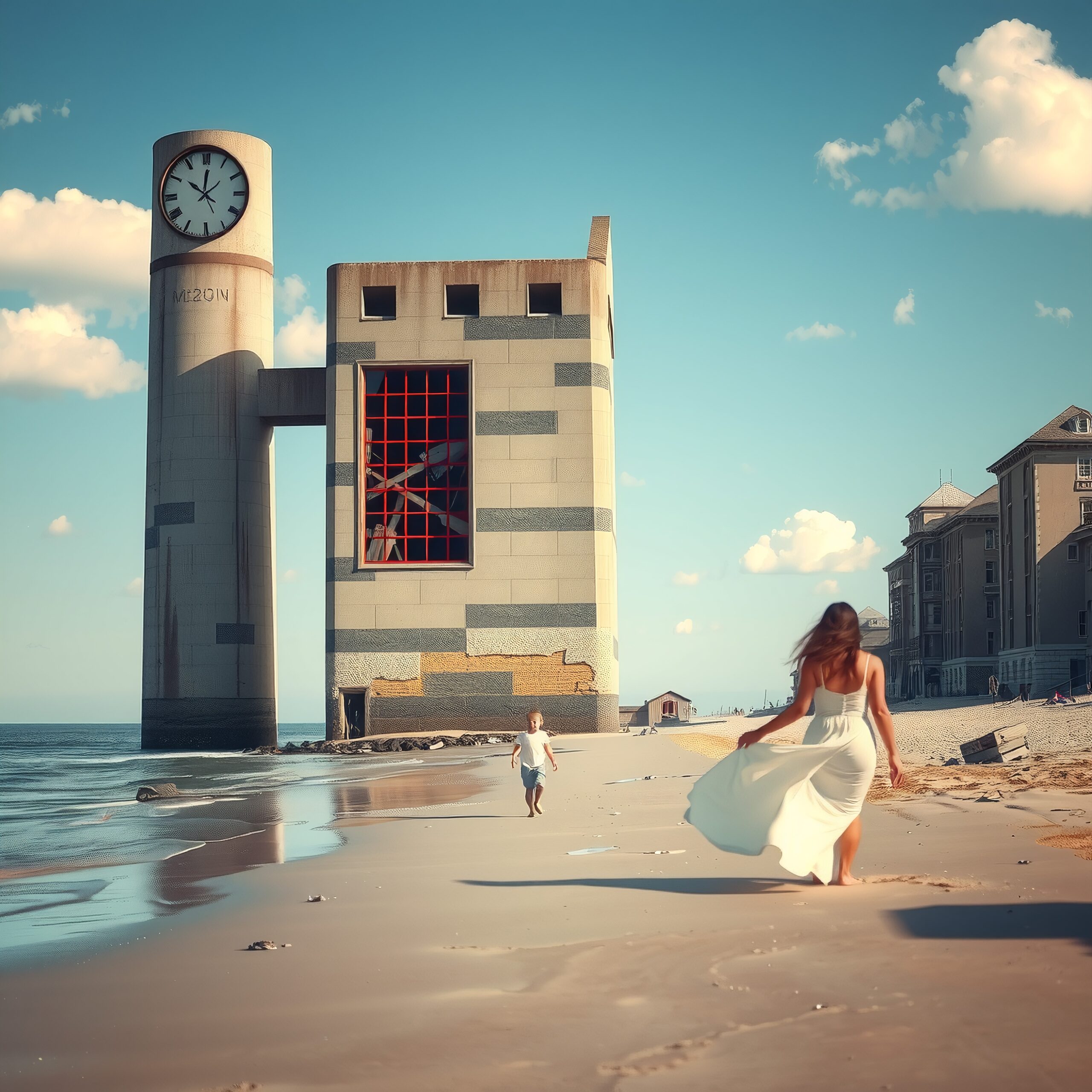 Clocktower by the Beachside Shore