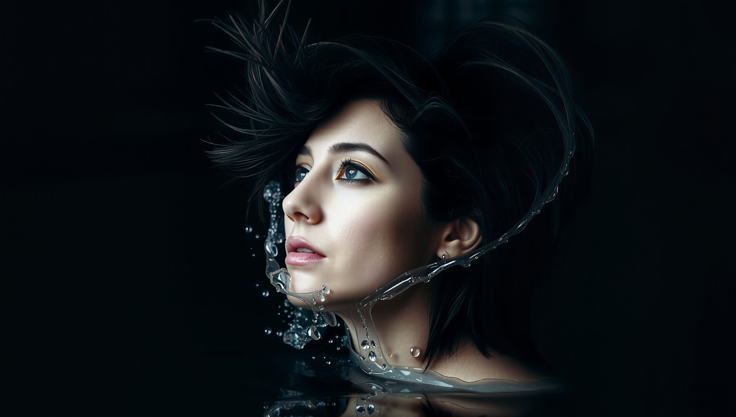 Ethereal Woman in Surreal Waters