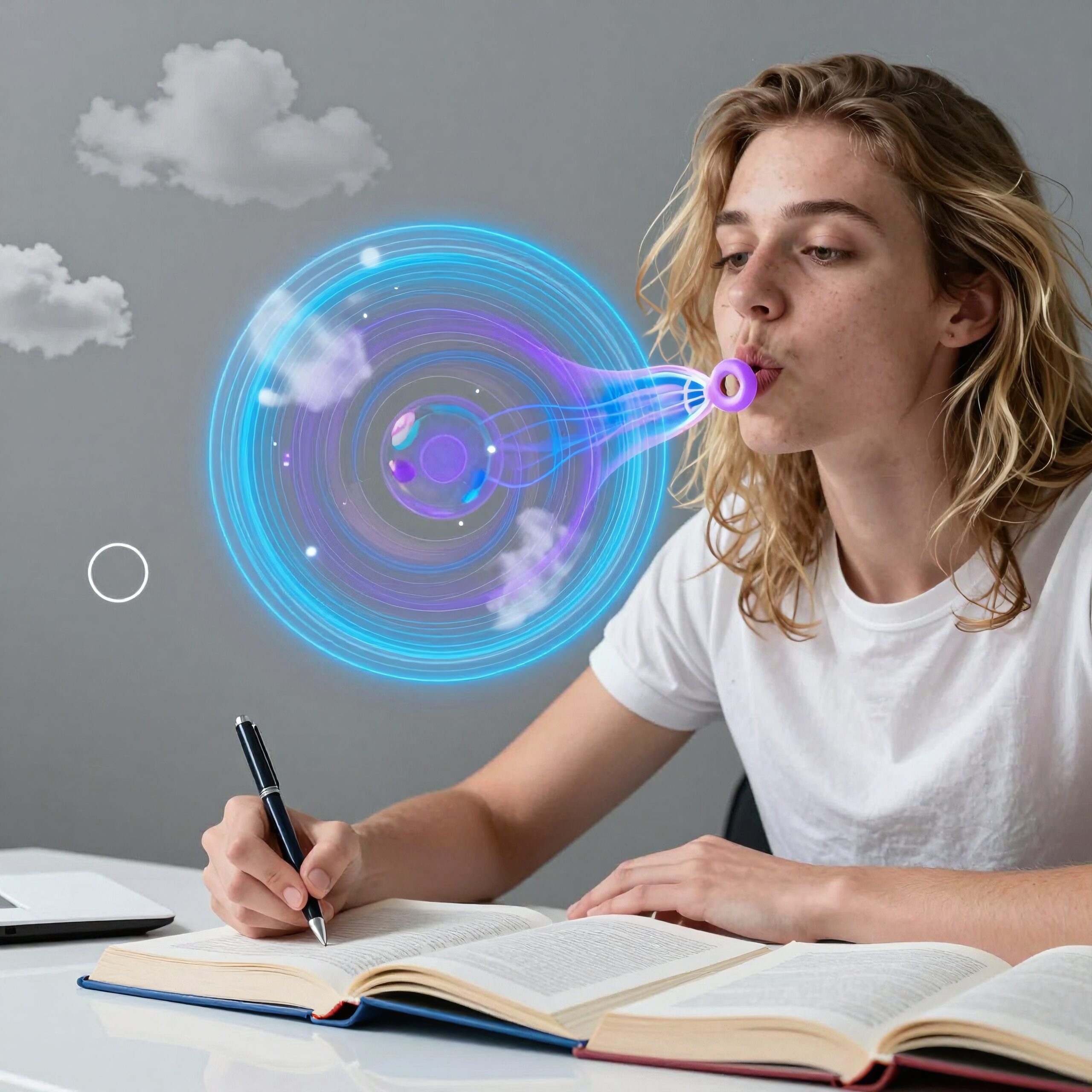 Whimsical Study with Magic Portal