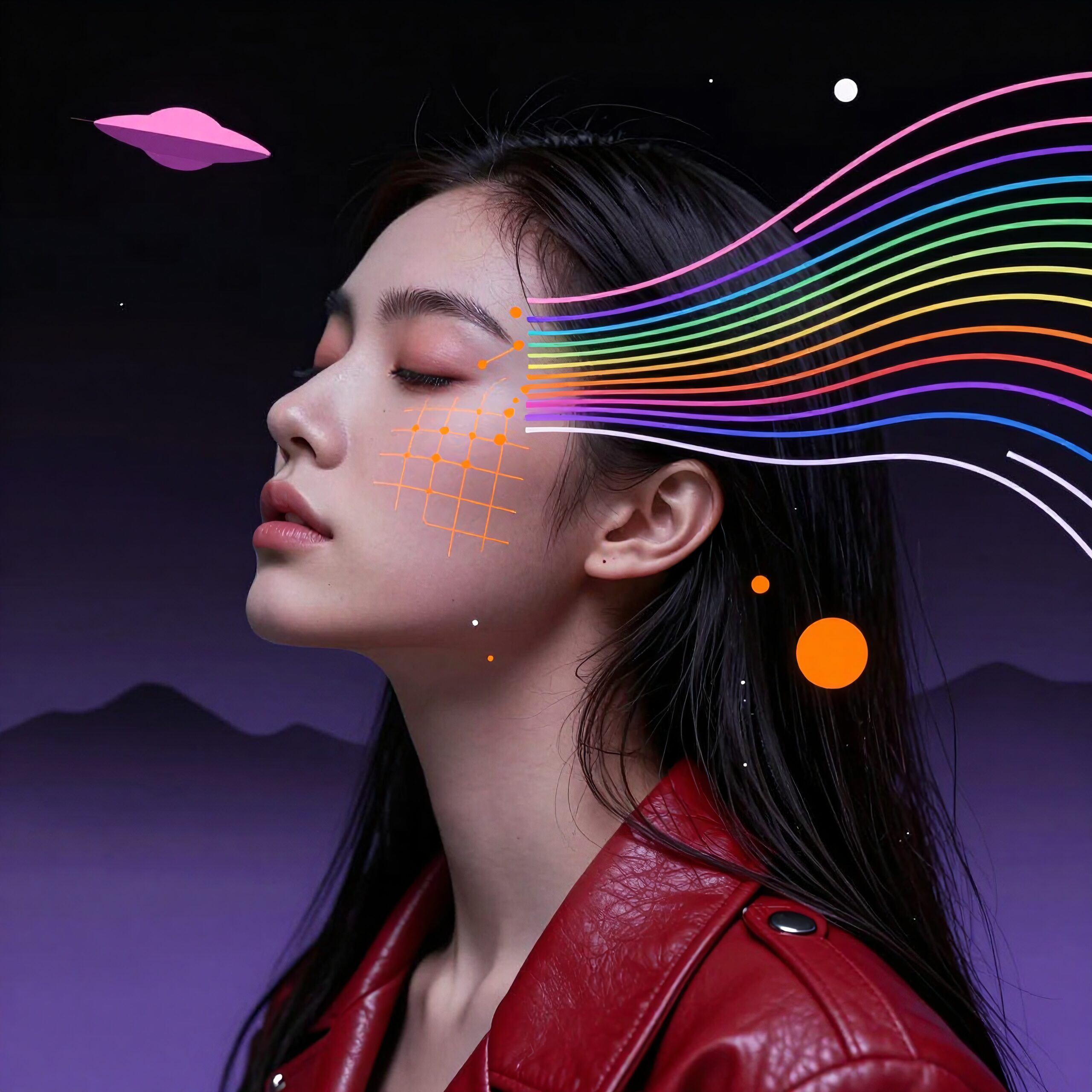 Futuristic Portrait with Digital Art