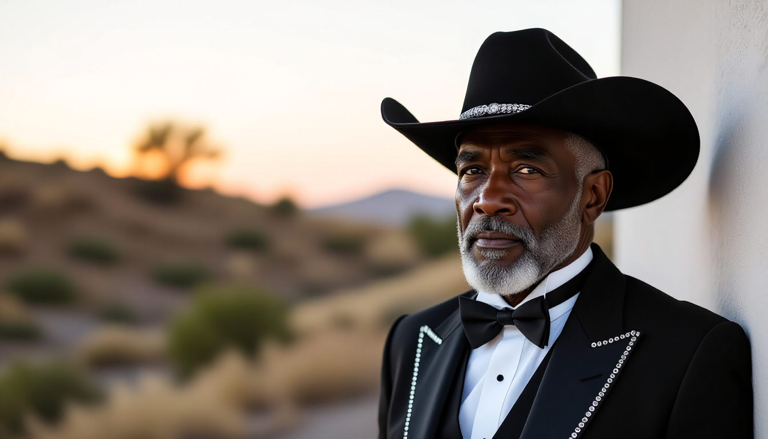 Elegant Cowboy in Evening Light