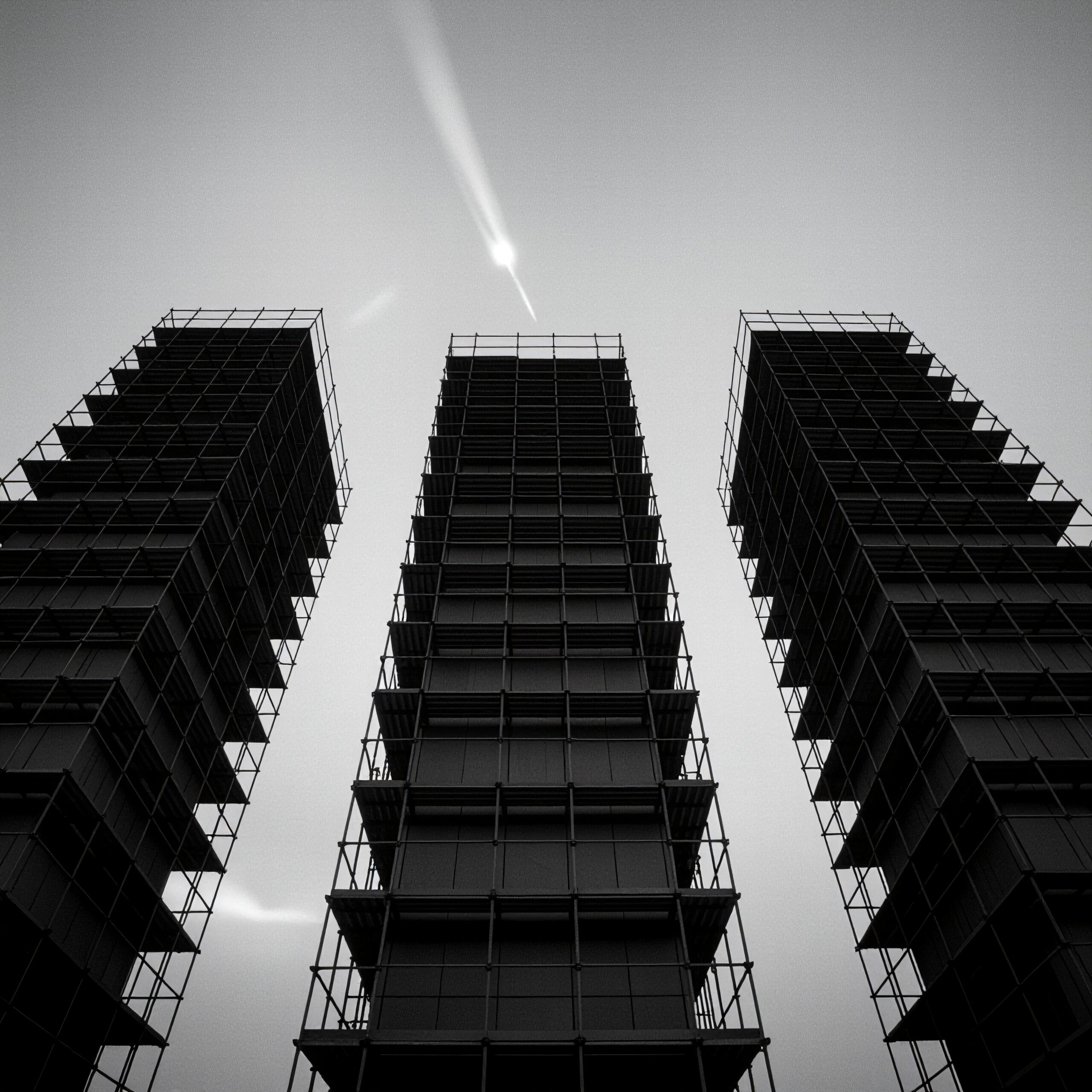 Urban Towers Under Dramatic Sky