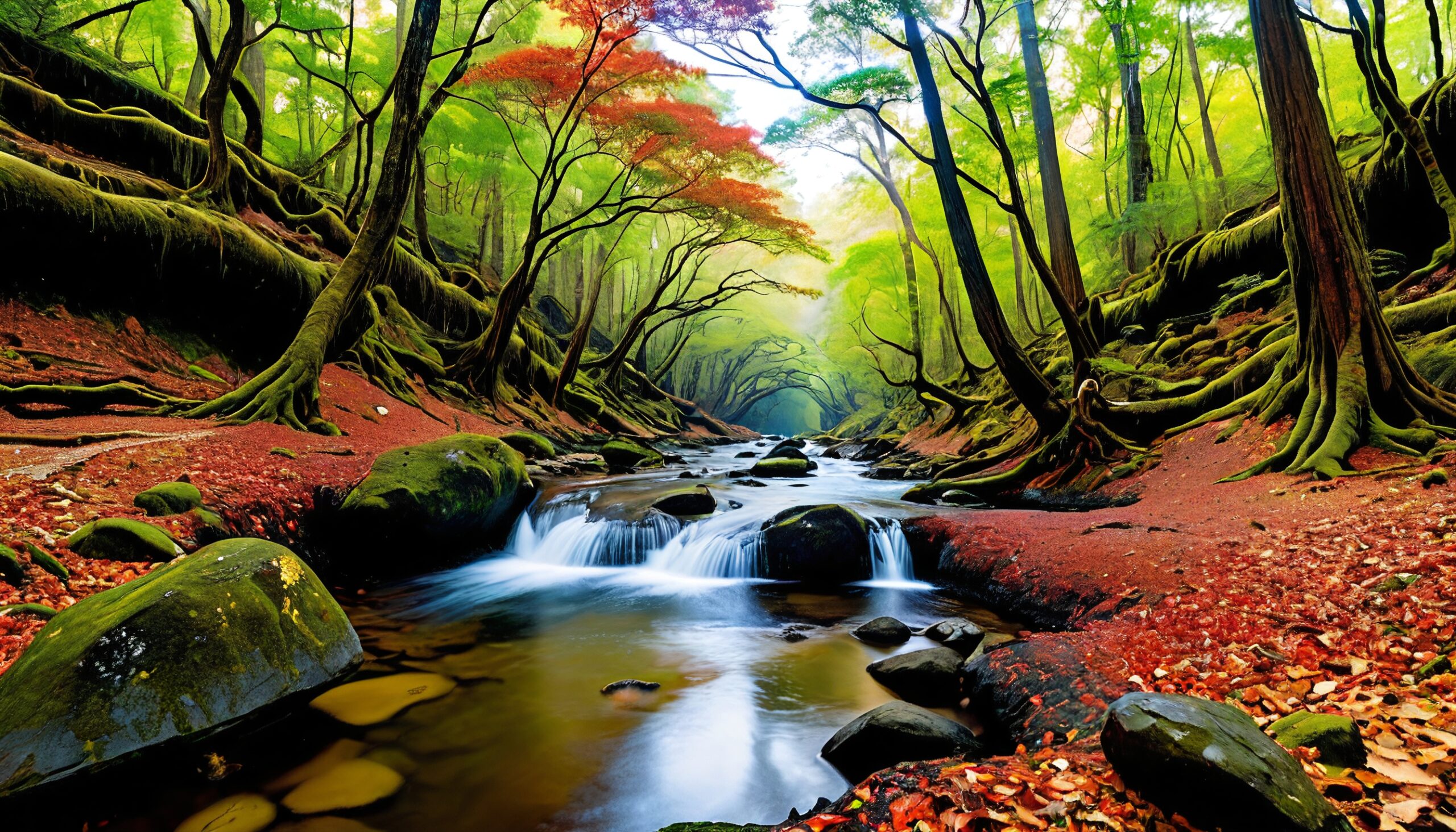 Enchanting Autumn Forest Stream