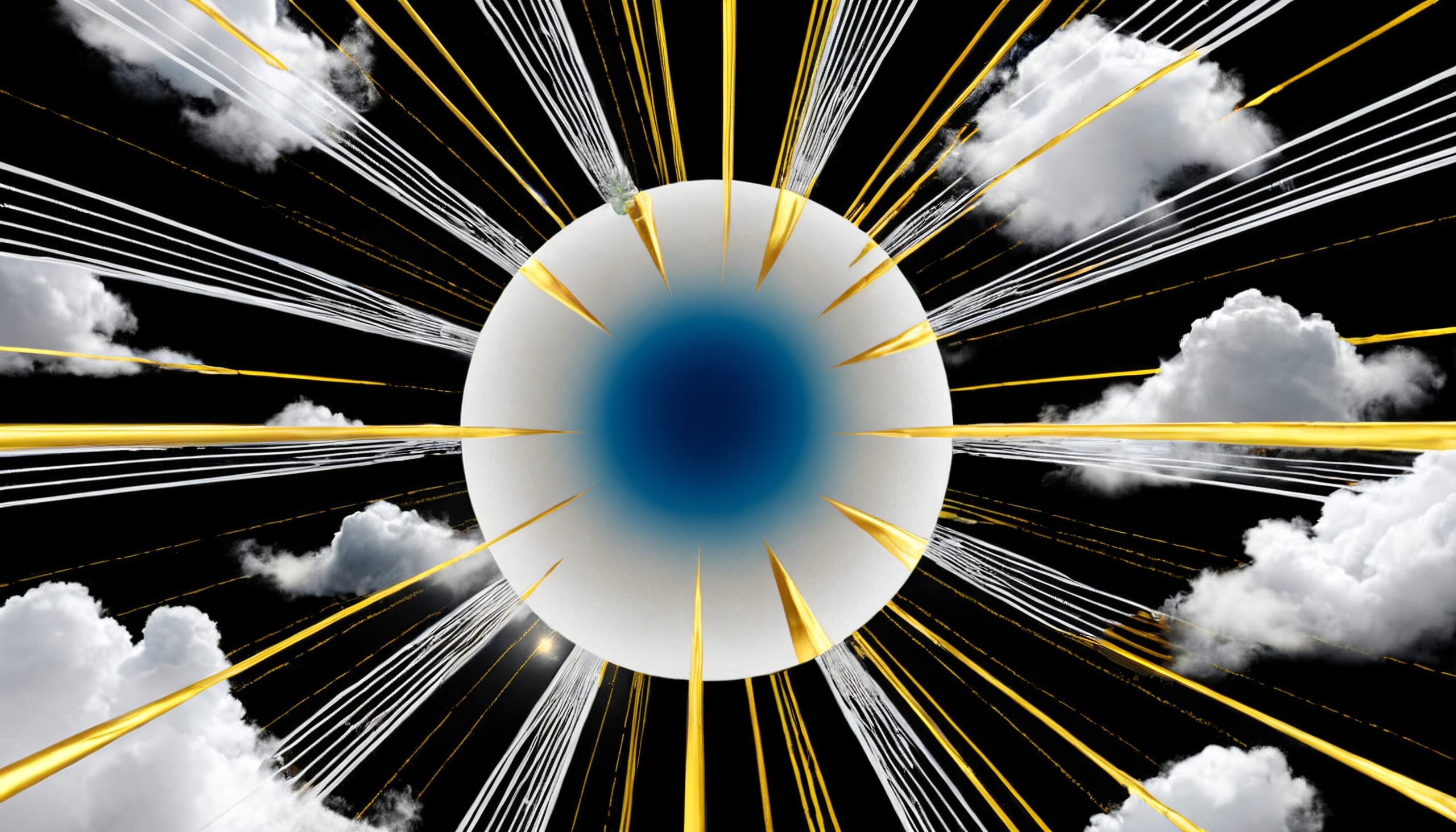 Celestial Sphere with Radiant Rays