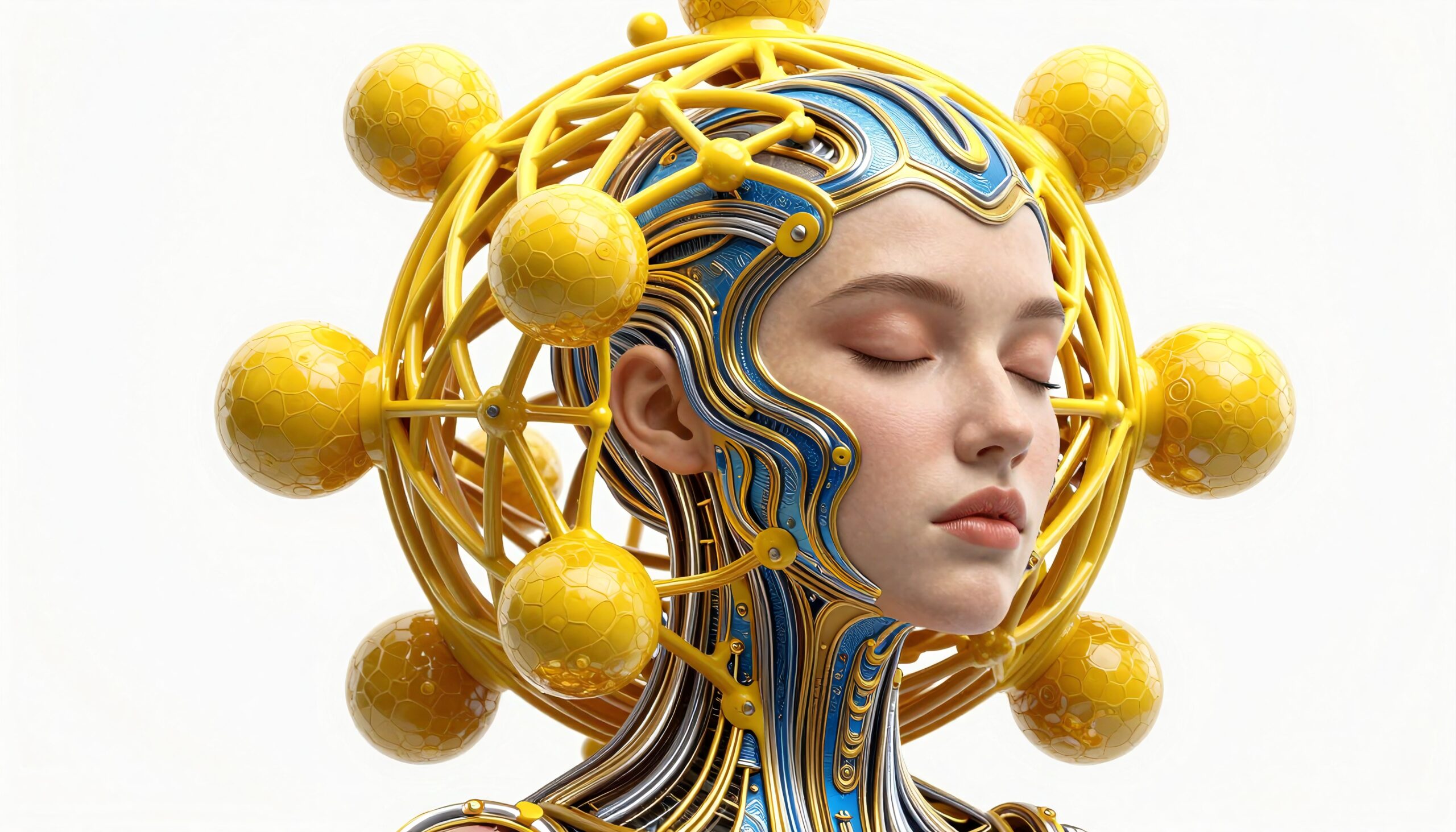 Futuristic Human-Technological Synthesis