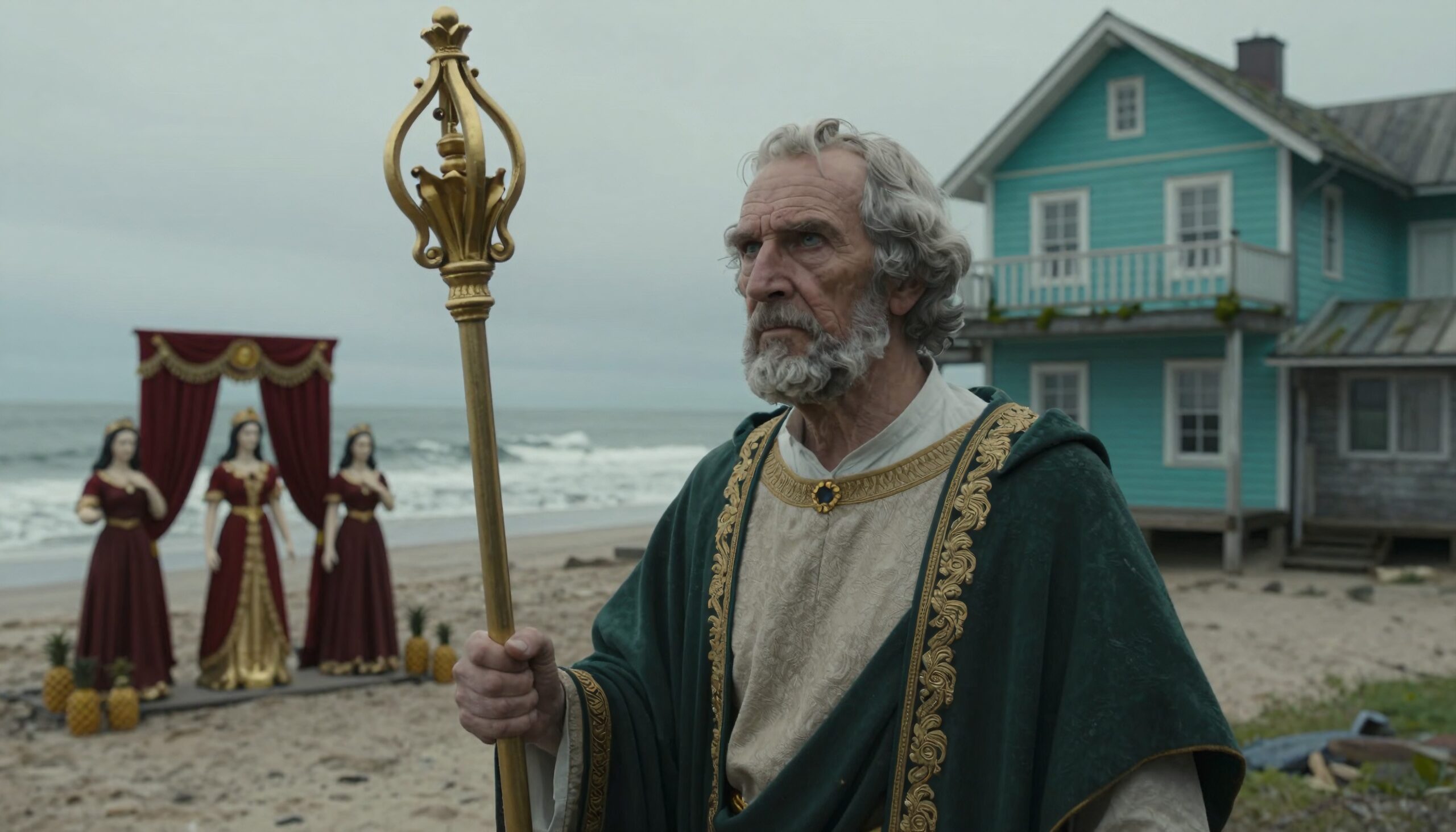 Beachfront Ceremony with Mannequins