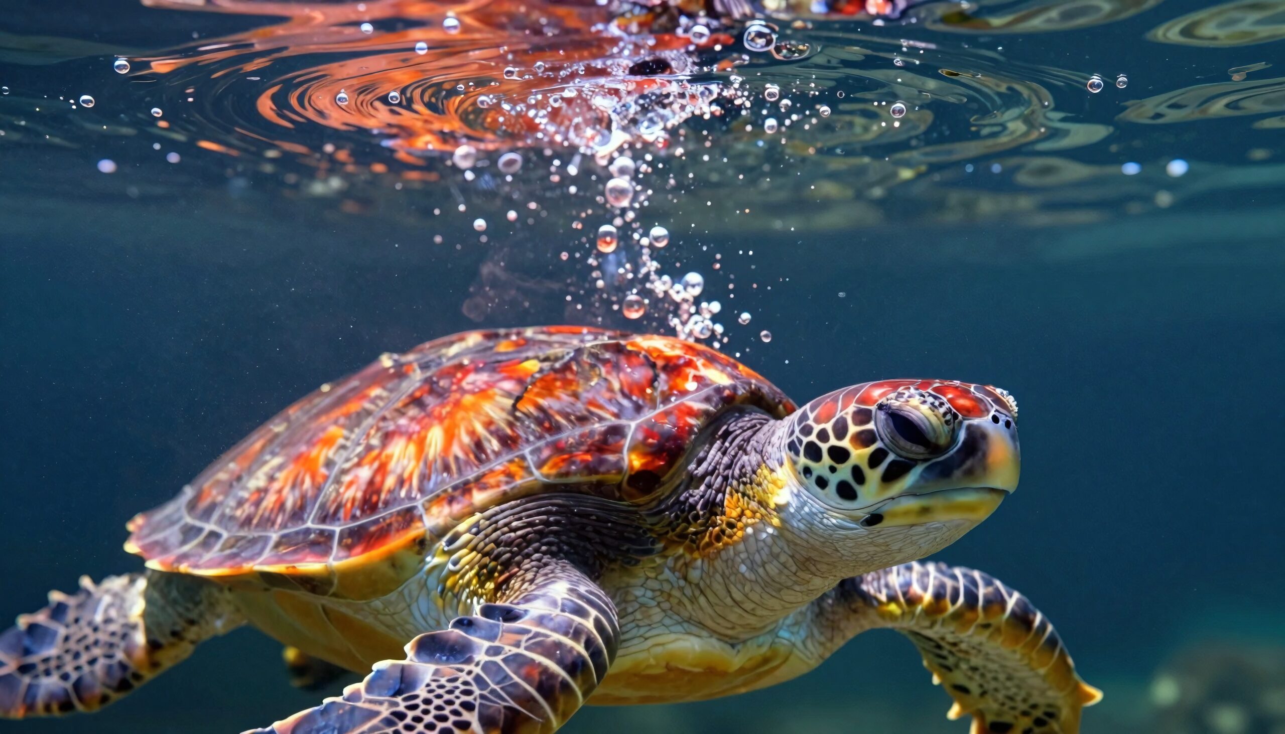 Vibrant Sea Turtle Underwater Adventure