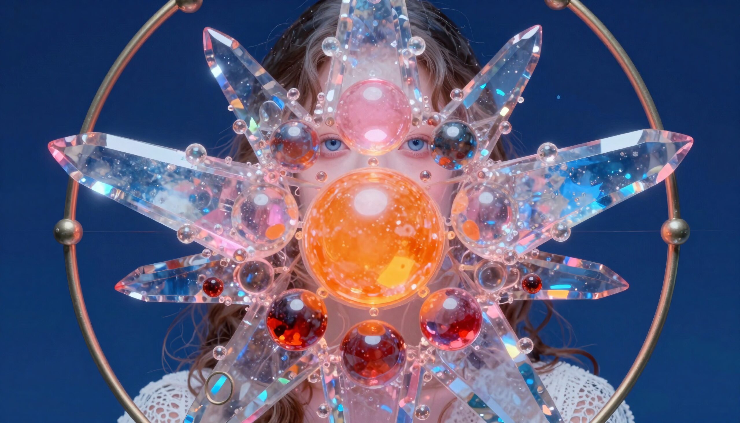 Radiant Crystal Starburst Portrait