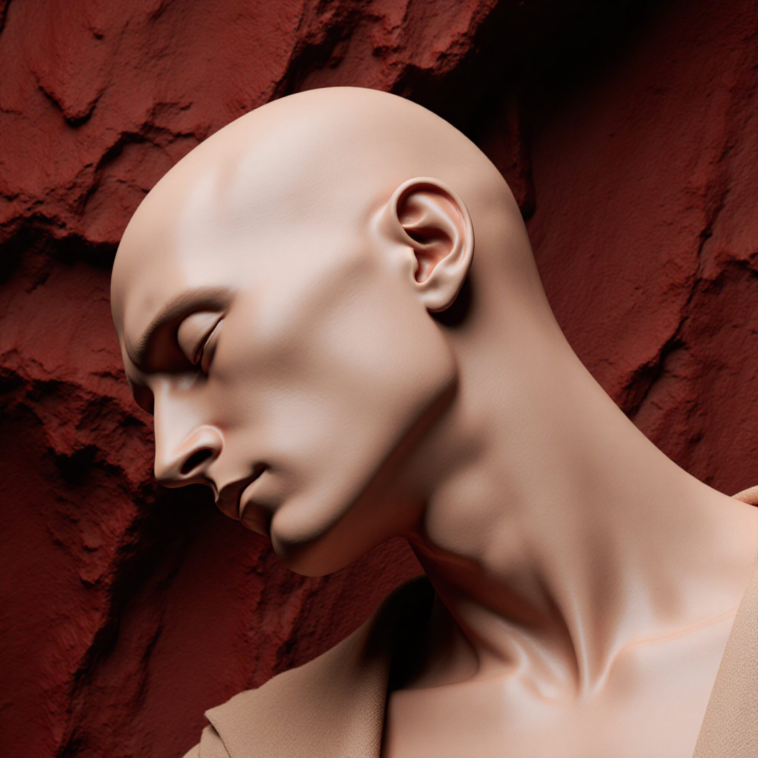 Sculpted Serenity Against Red Rocks