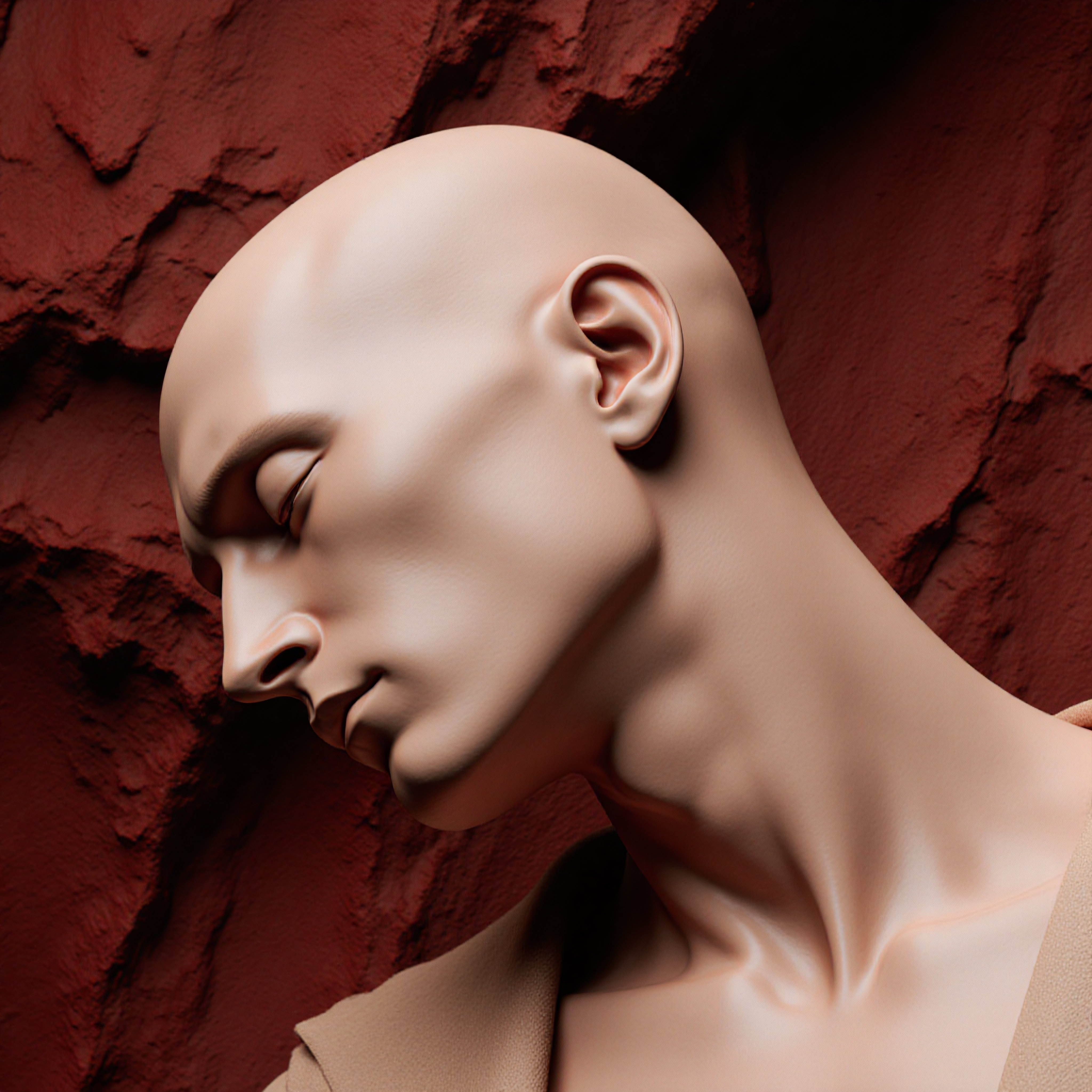 Sculpted Serenity Against Red Rocks