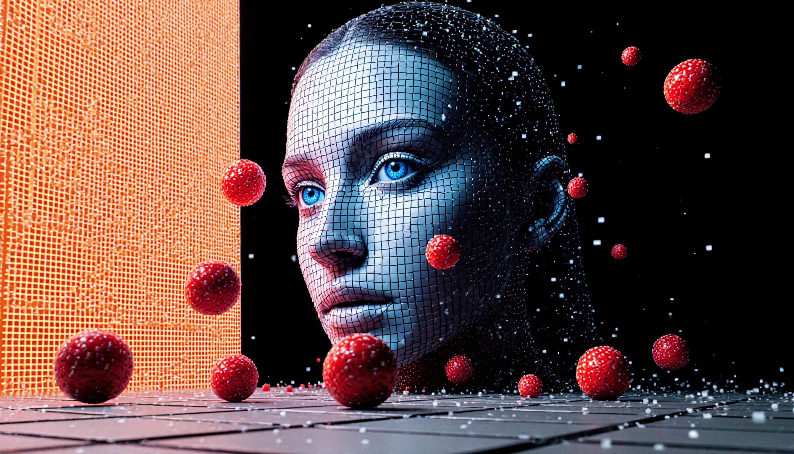 Futuristic Digital Face Artwork