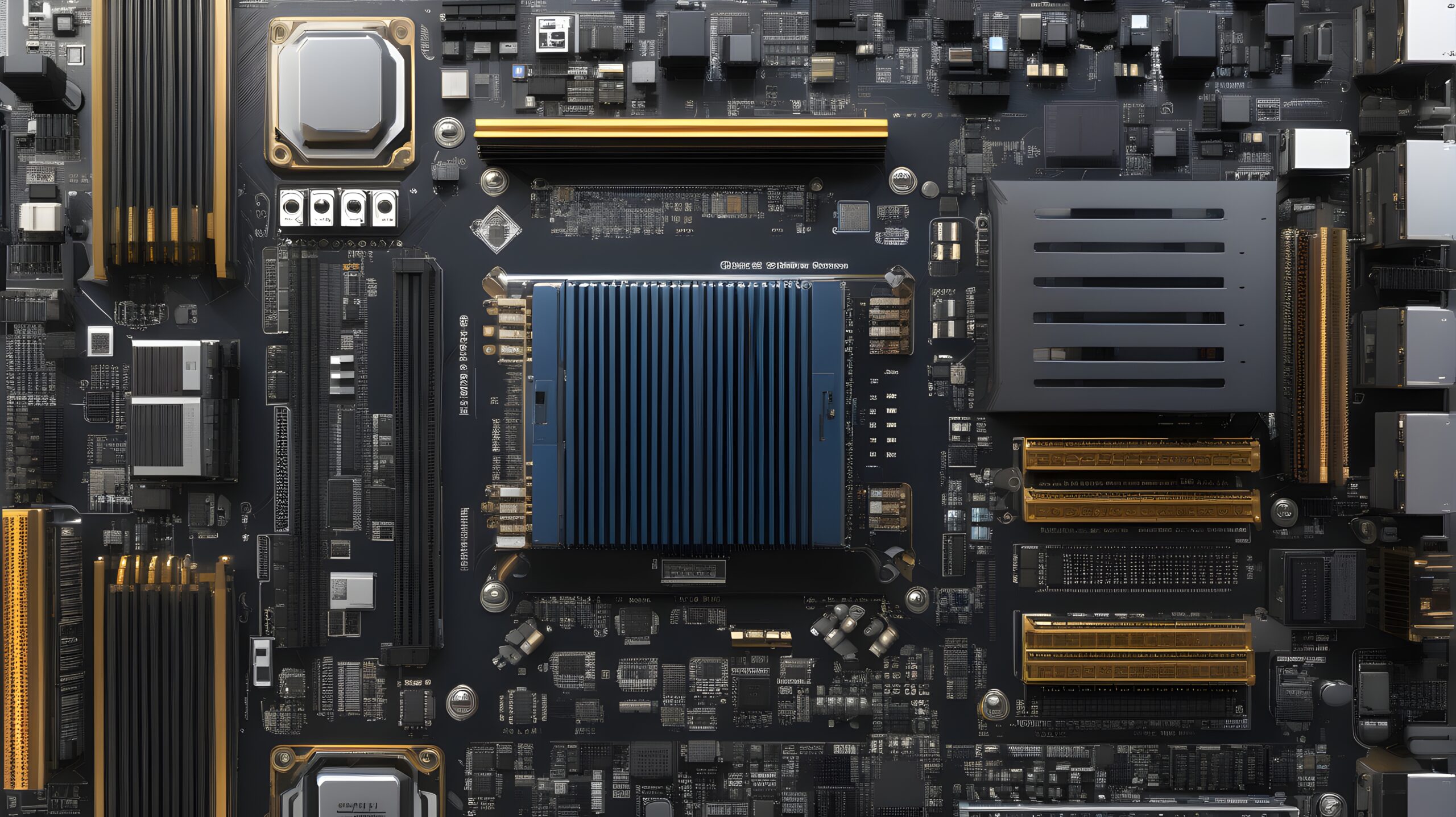 Motherboard with Heat Sink Details