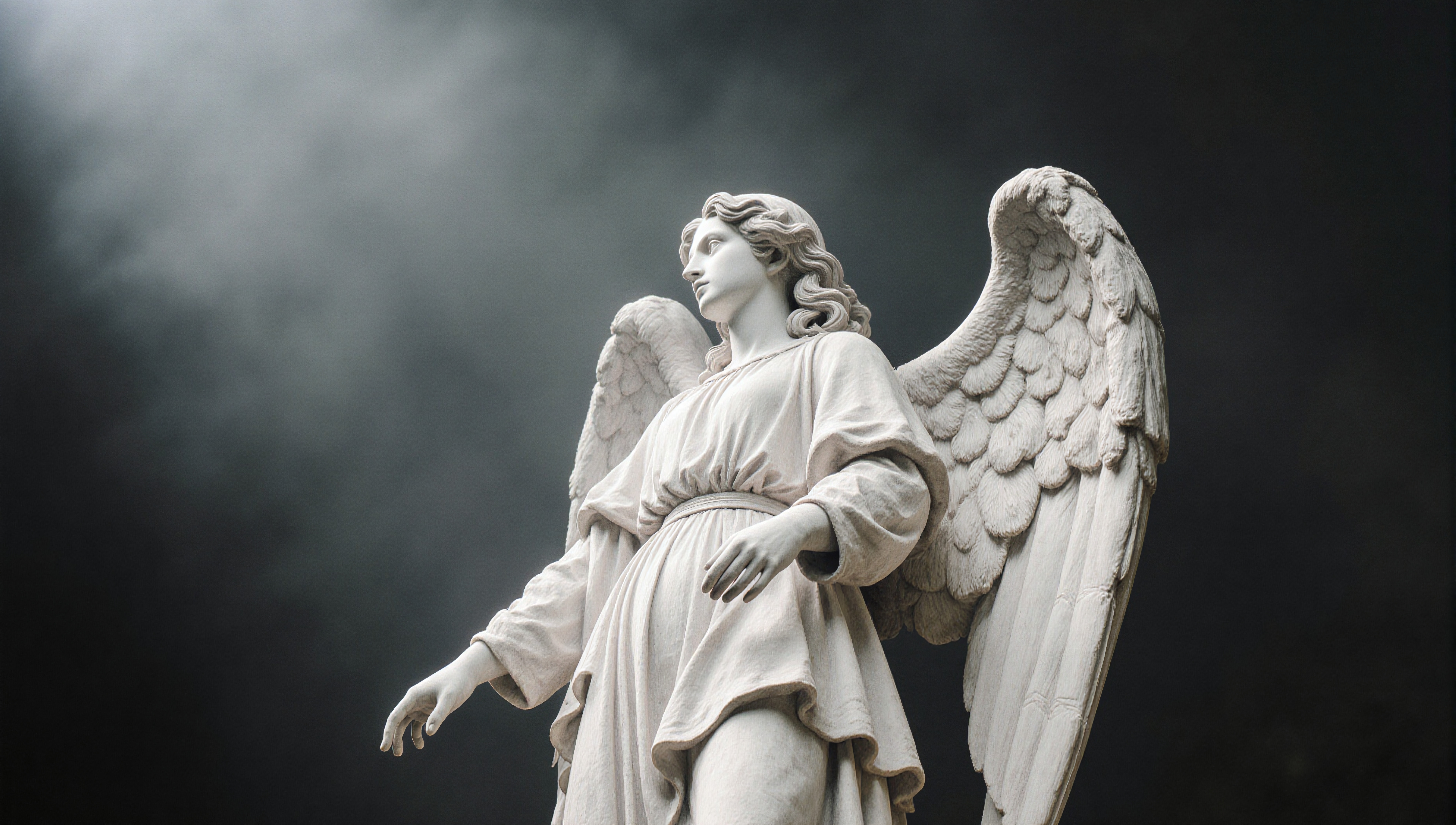 Heavenly Angel in Dramatic Clouds