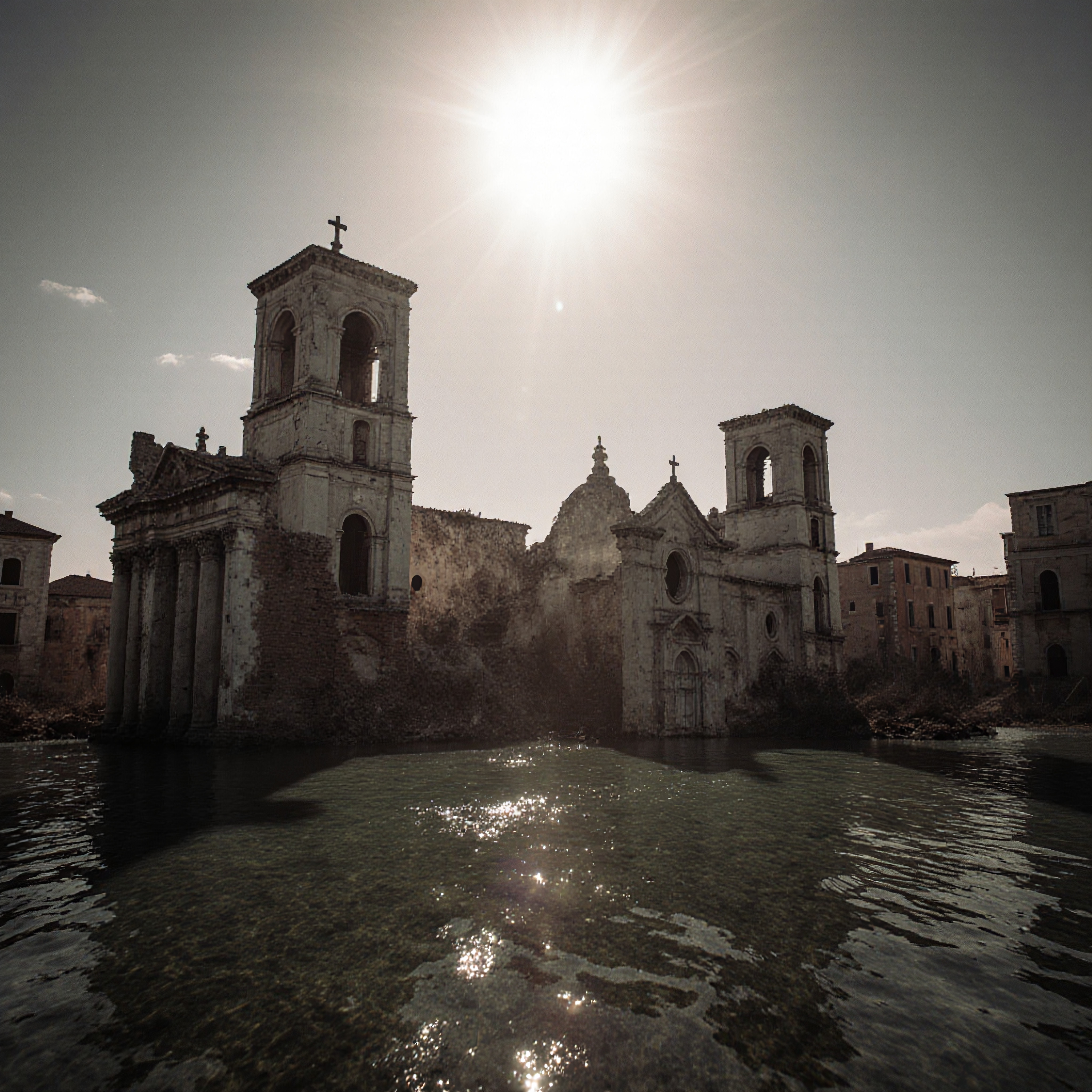 Old Abandoned Church at Sunset