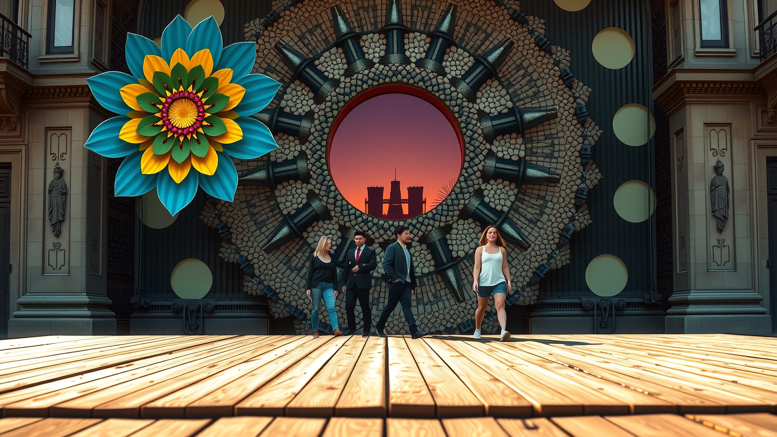 Intriguing Fusion of Art Elements