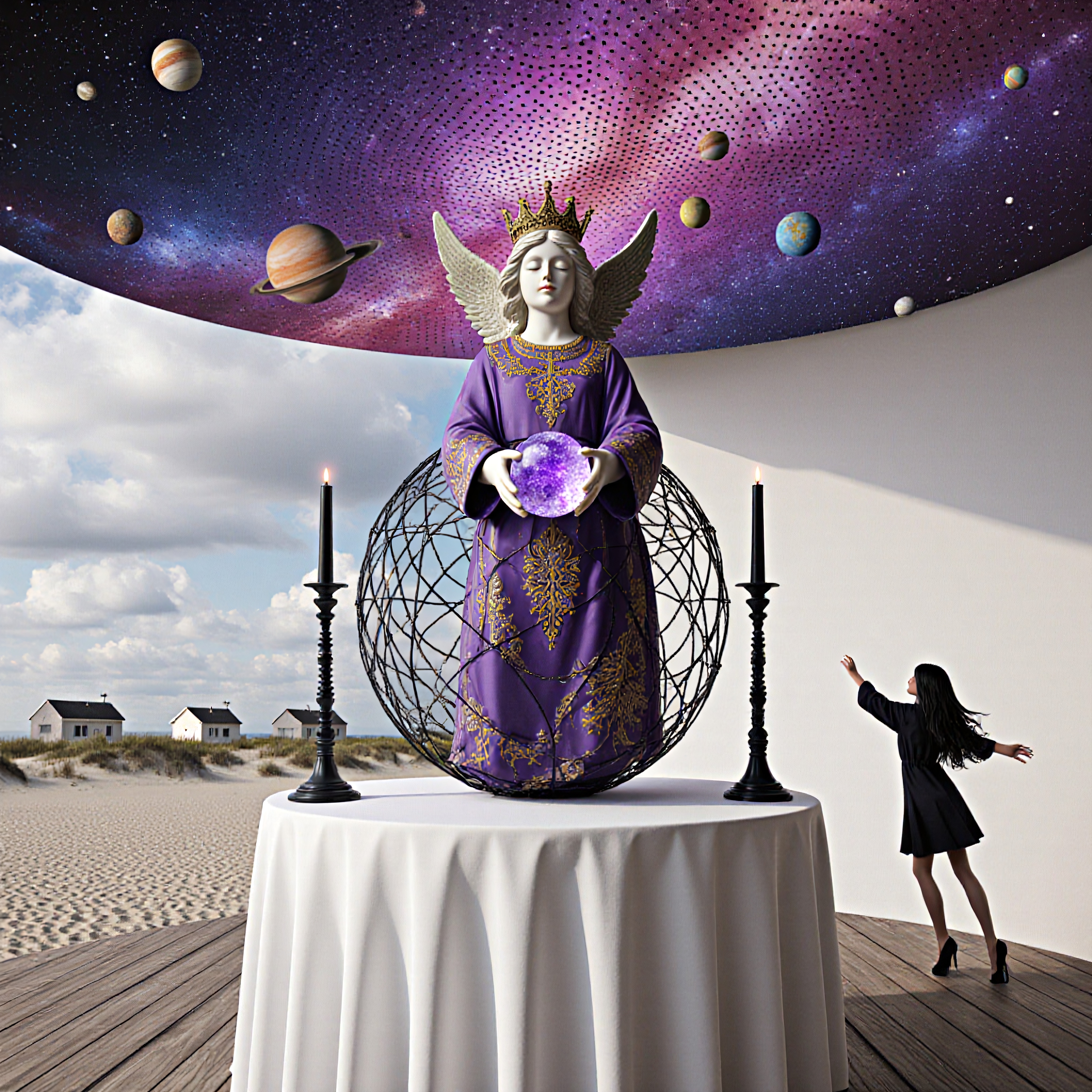 Celestial Angel Overlooks The Universe