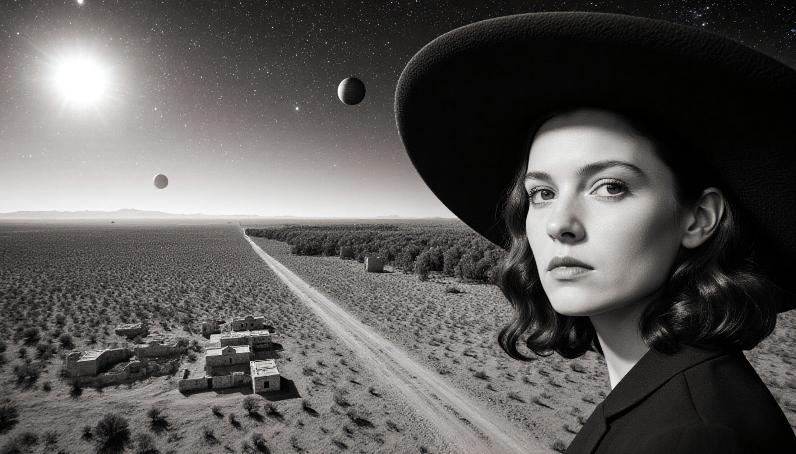 Cosmic Portrait in Barren Land